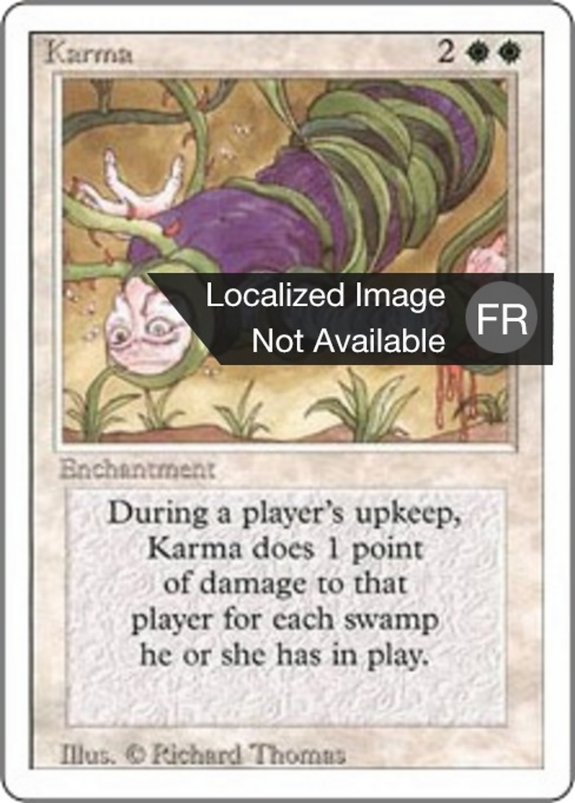 Karma — Foreign White Border — Magic: The Gathering