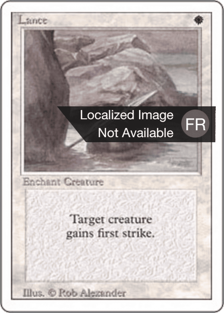 Lance — Foreign White Border — Magic: The Gathering