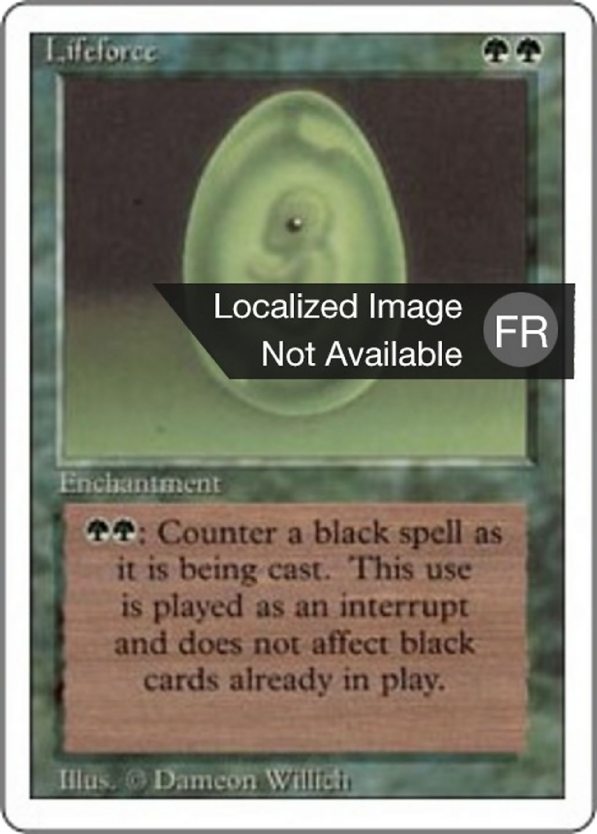 Lifeforce — Foreign White Border — Magic: The Gathering