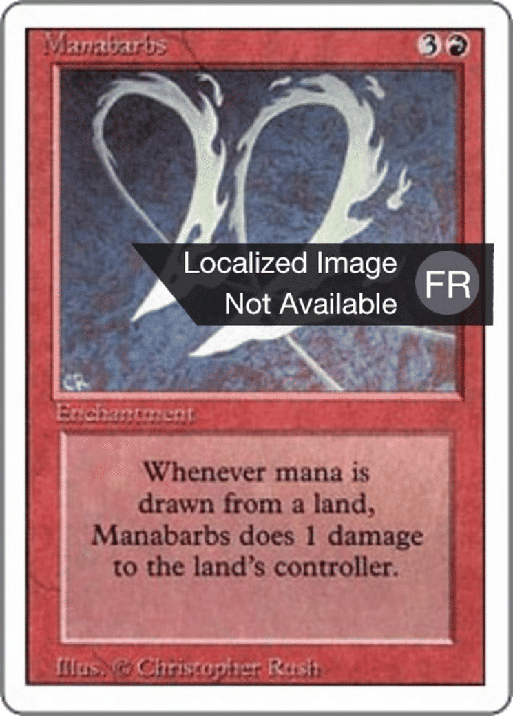 Manabarbs — Foreign White Border — Magic: The Gathering