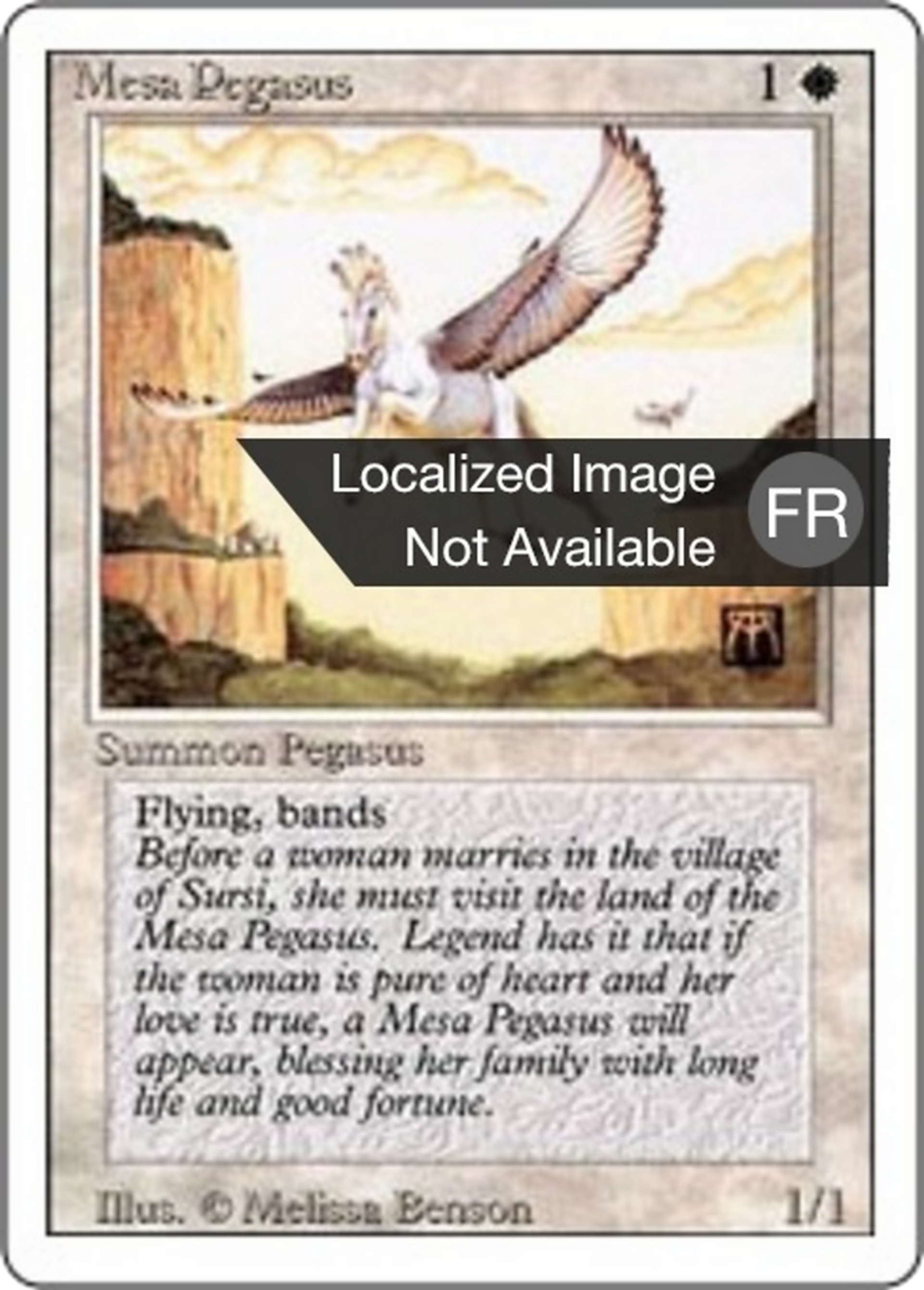 Pégase de Mesa — Foreign White Border — Magic: The Gathering