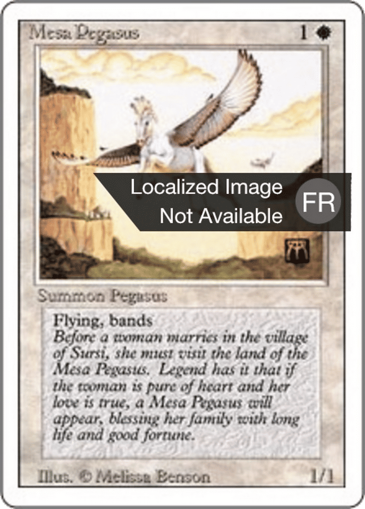 Mesa Pegasus — Foreign White Border — Magic: The Gathering