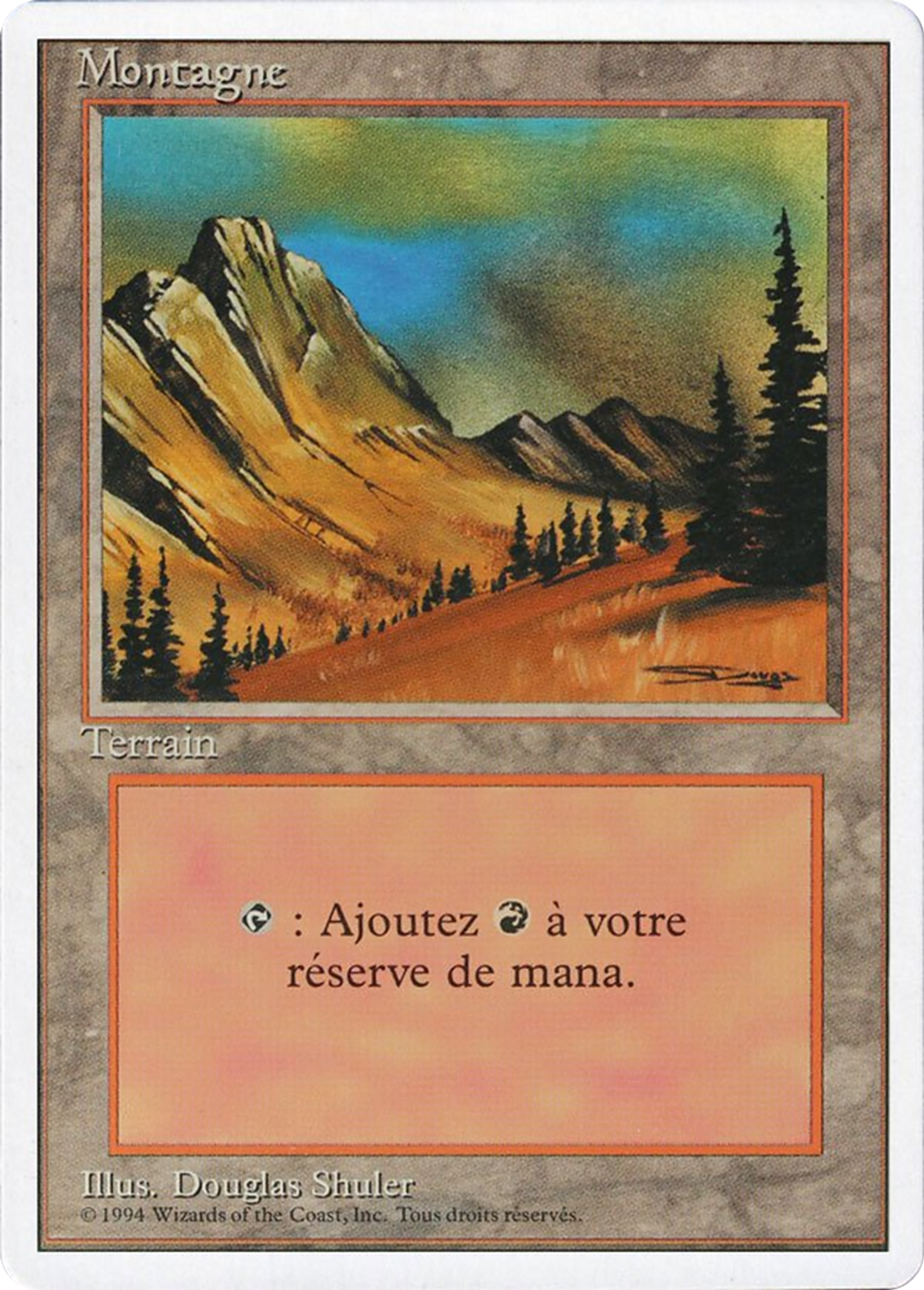 Mountain — Foreign White Border — Magic: The Gathering