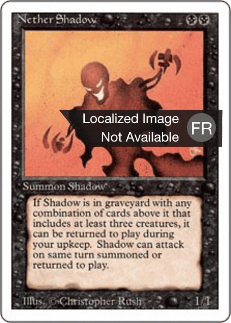 Nether Shadow — Foreign White Border — Magic: The Gathering