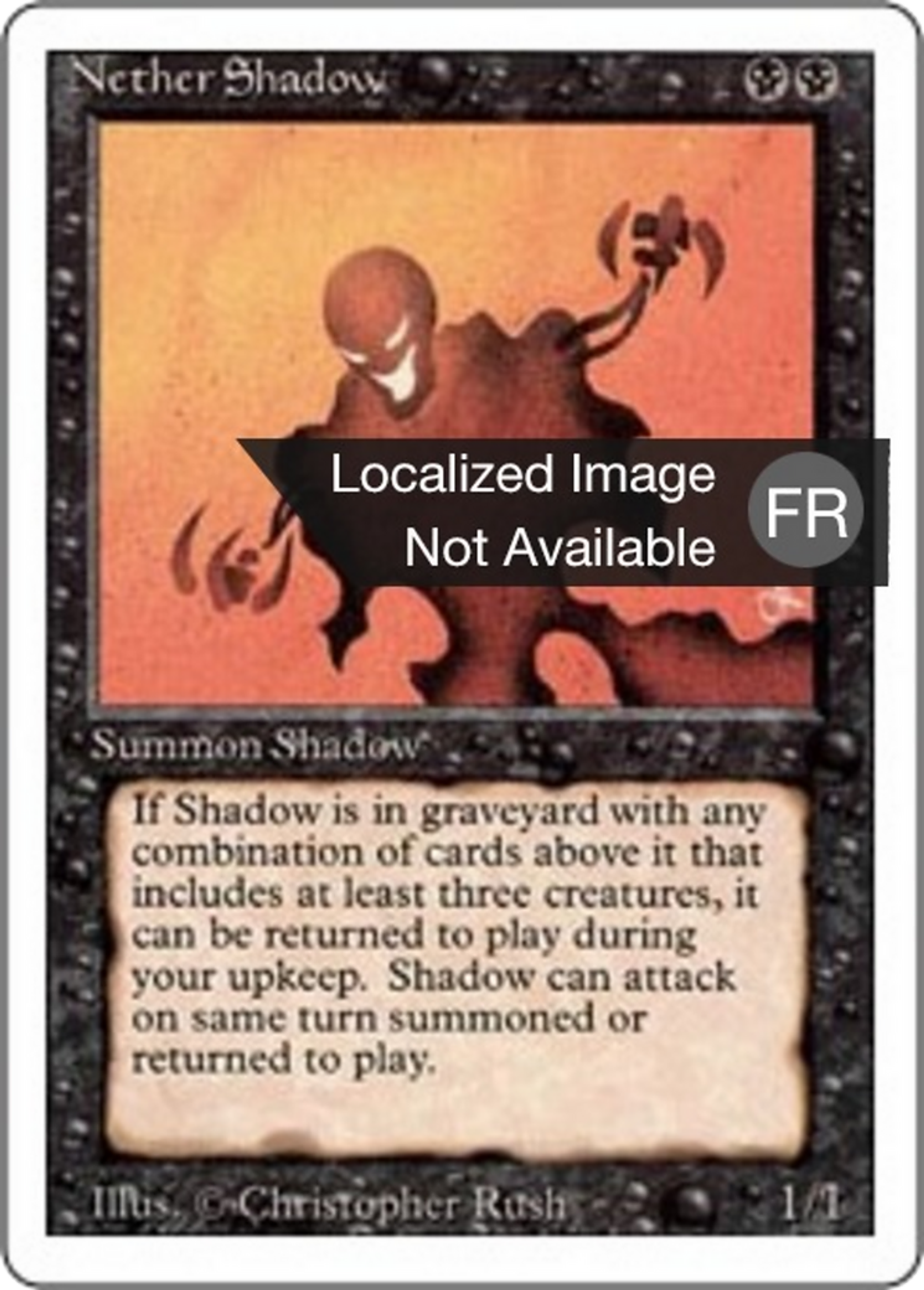 Nether Shadow — Foreign White Border — Magic: The Gathering