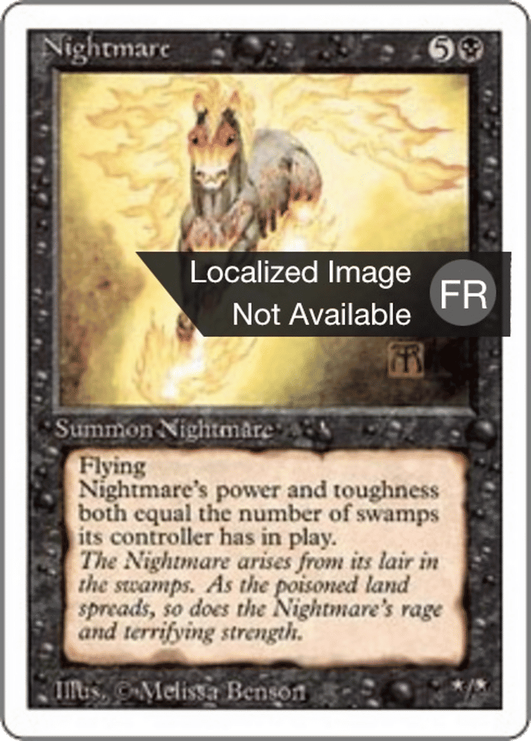 Nightmare — Foreign White Border — Magic: The Gathering