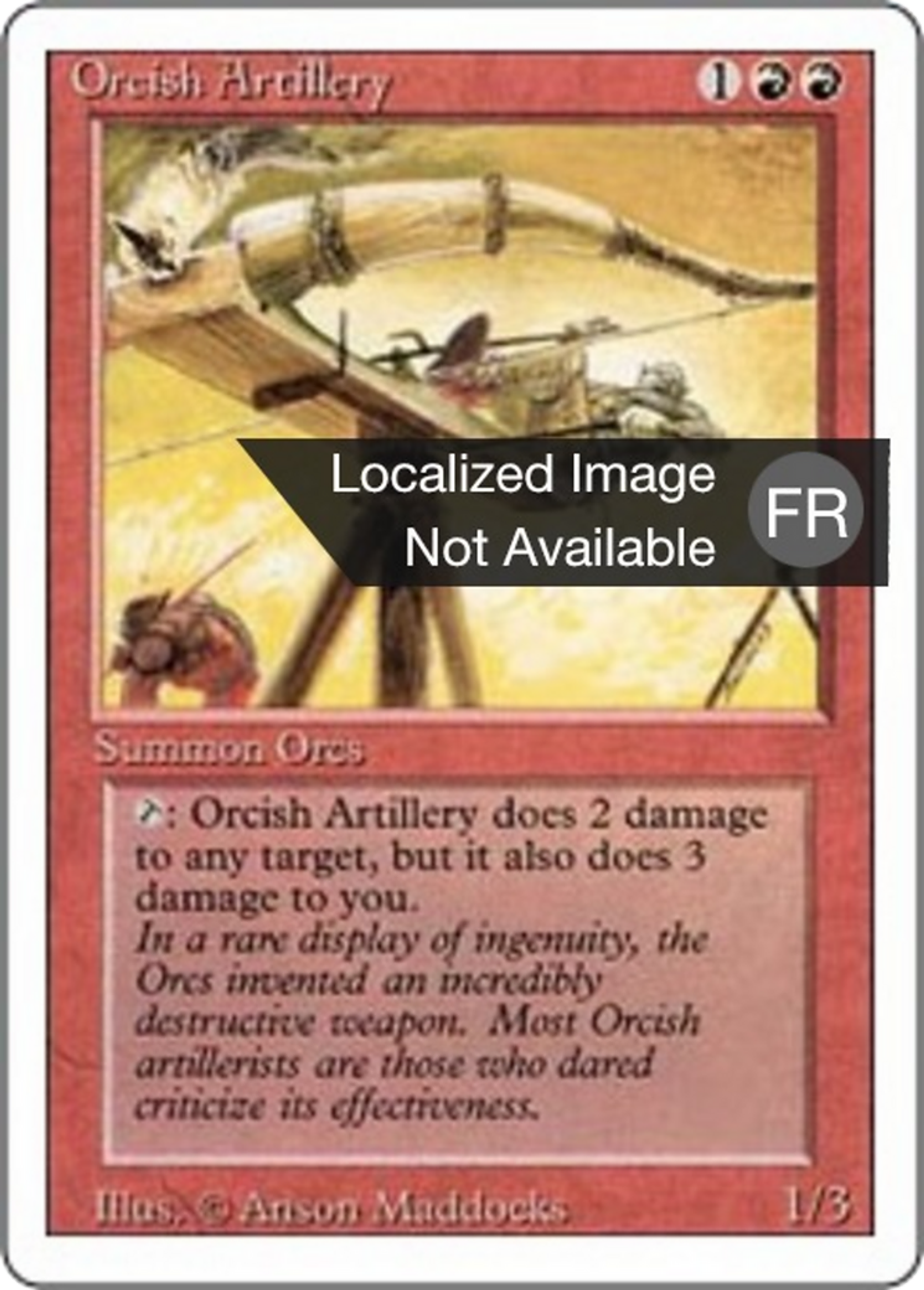 Orcish Artillery — Foreign White Border — Magic: The Gathering