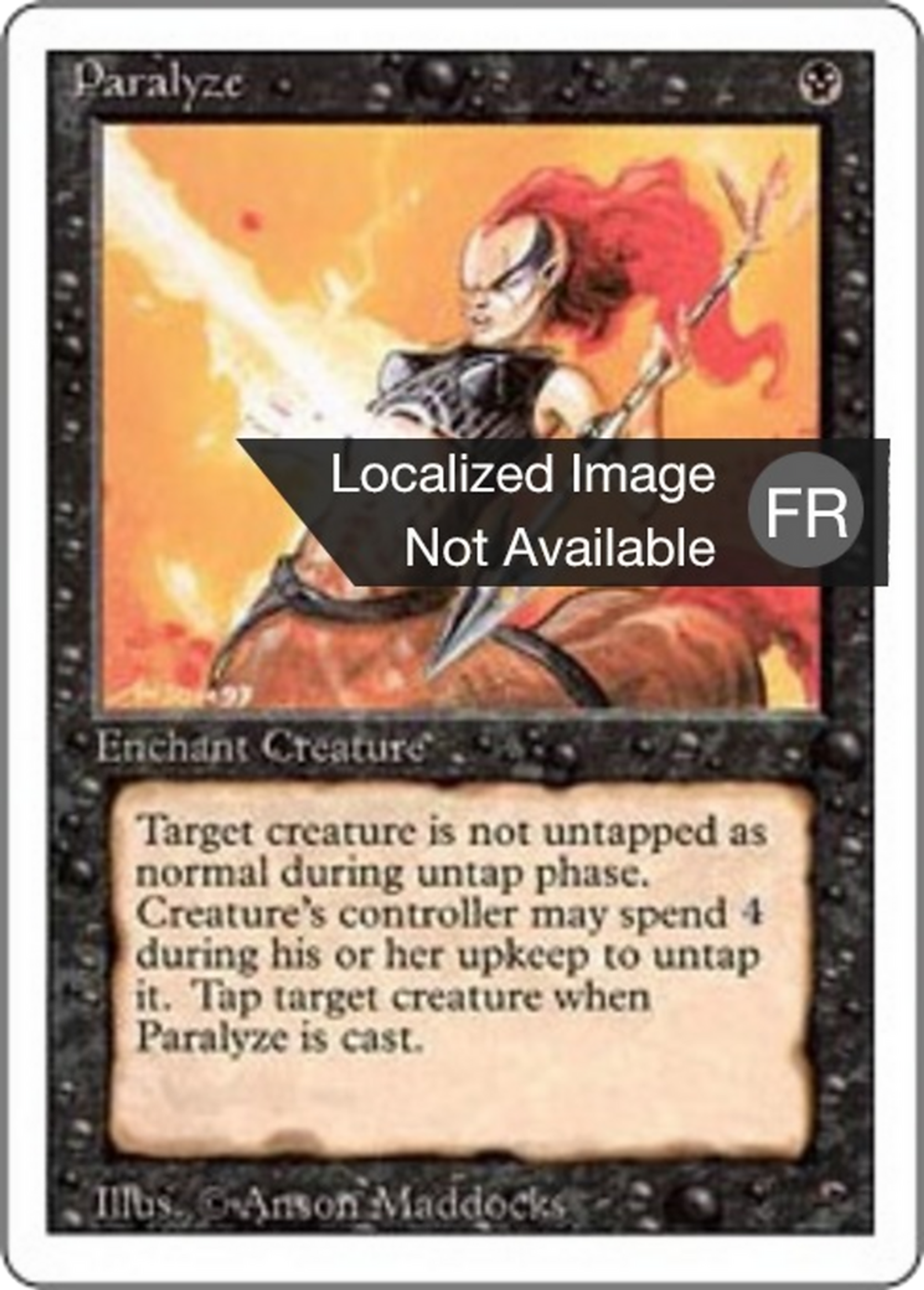 Paralyze — Foreign White Border — Magic: The Gathering