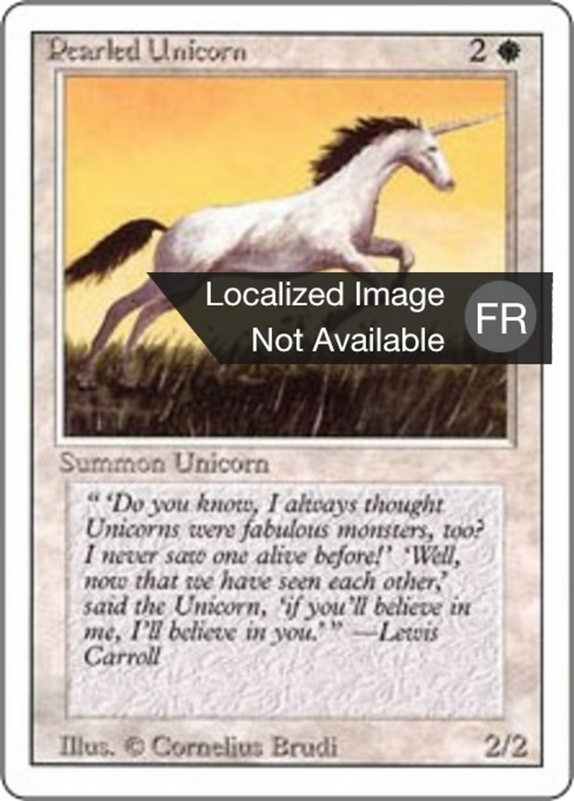 Pearled Unicorn — Foreign White Border — Magic: The Gathering