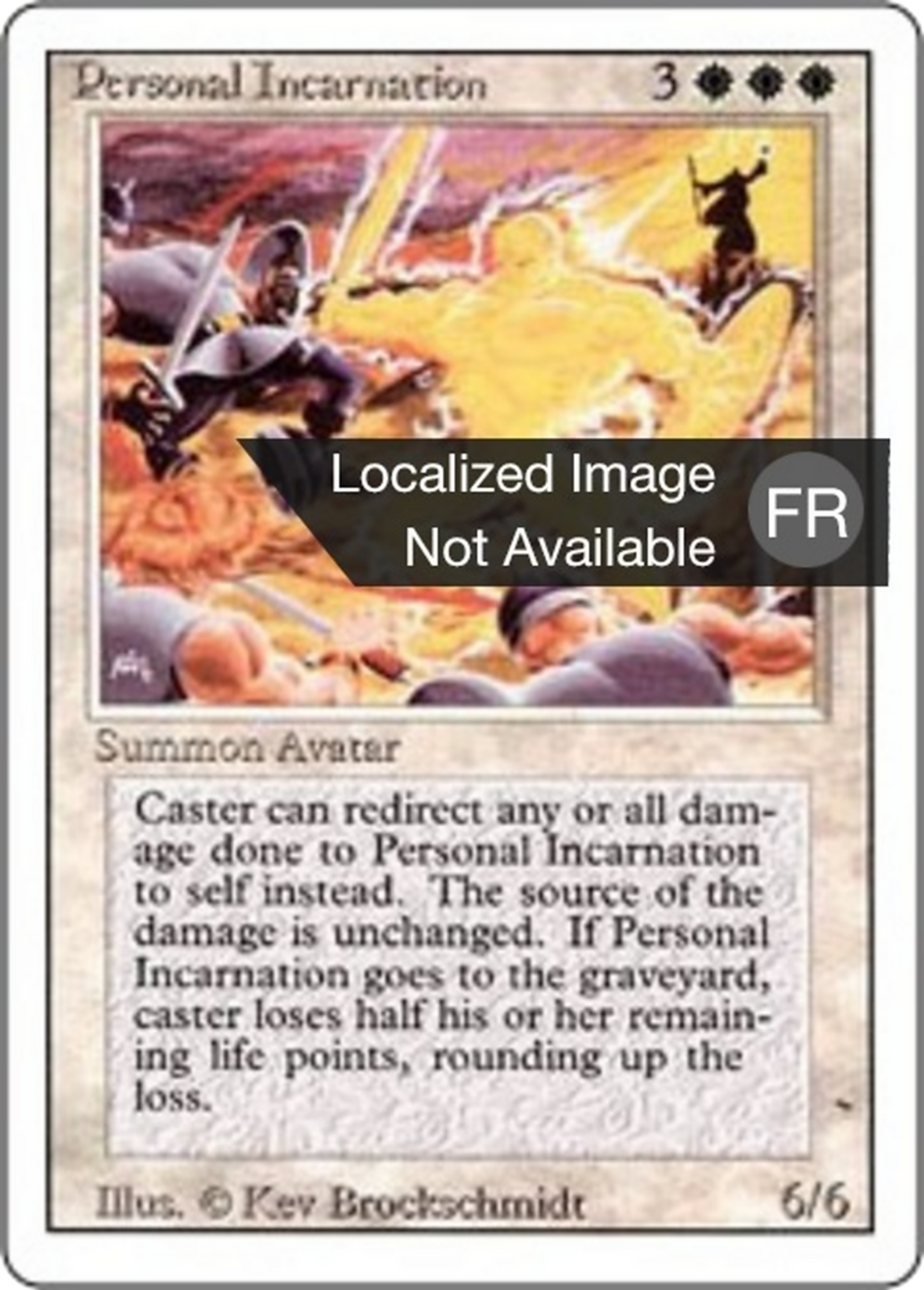 Incarnation personnelle — Foreign White Border — Magic: The Gathering