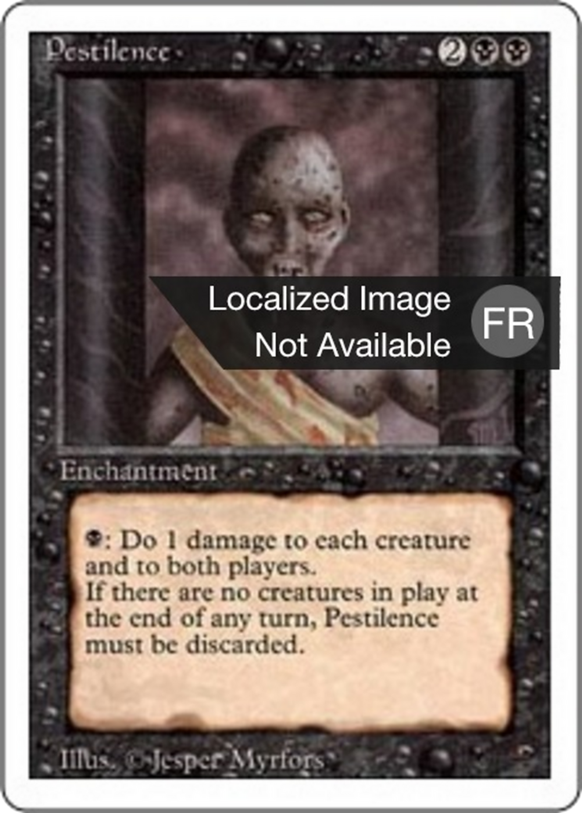 Pestilence — Foreign White Border — Magic: The Gathering