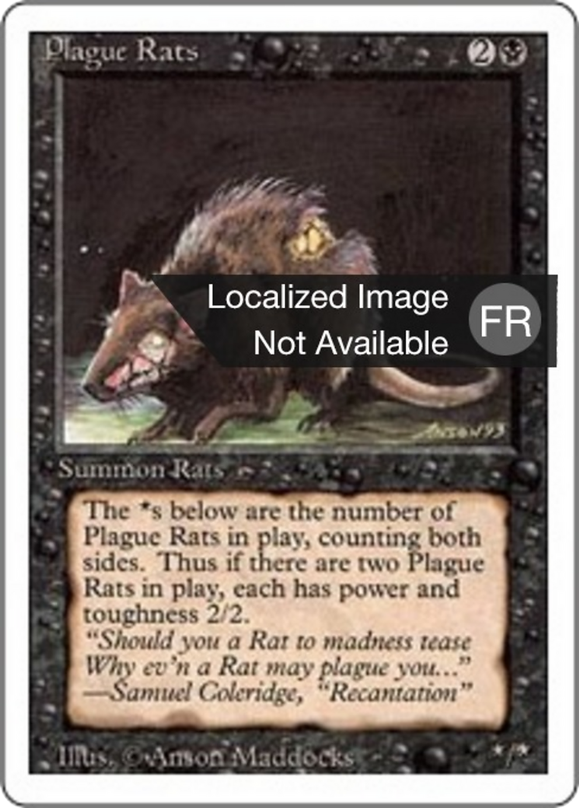 Plague Rats — Foreign White Border — Magic: The Gathering