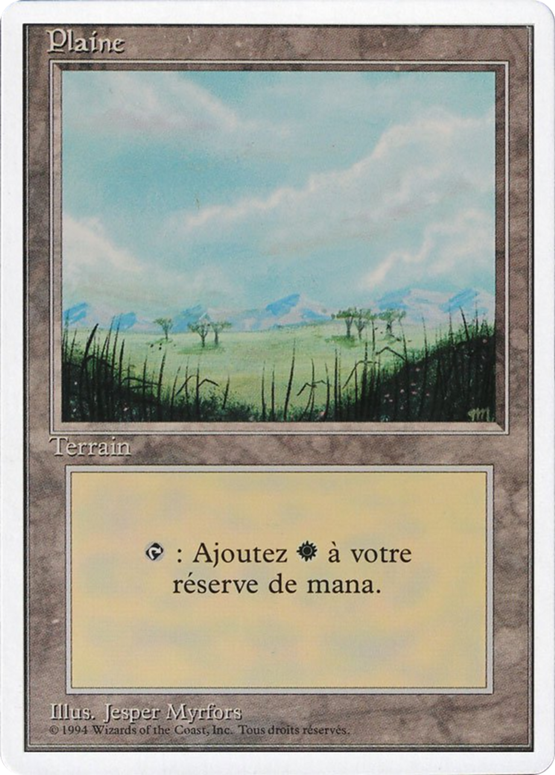 Plains — Foreign White Border — Magic: The Gathering