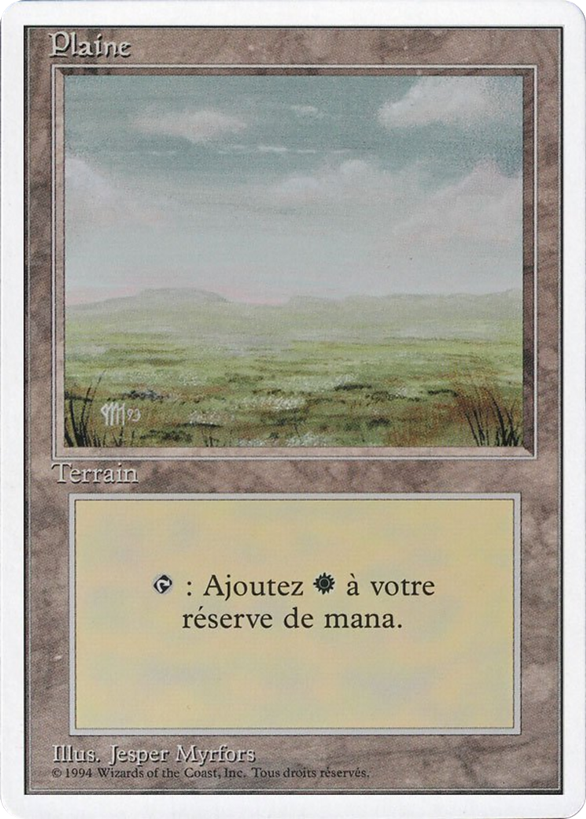 Plaine — Foreign White Border — Magic: The Gathering