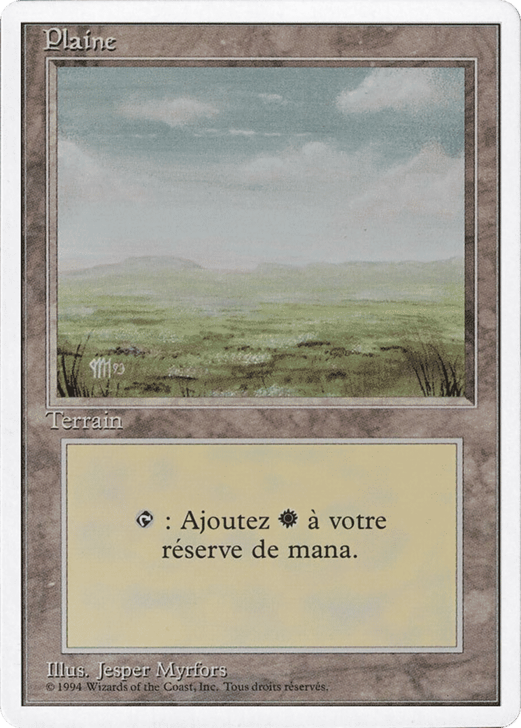 Plaine — Foreign White Border — Magic: The Gathering