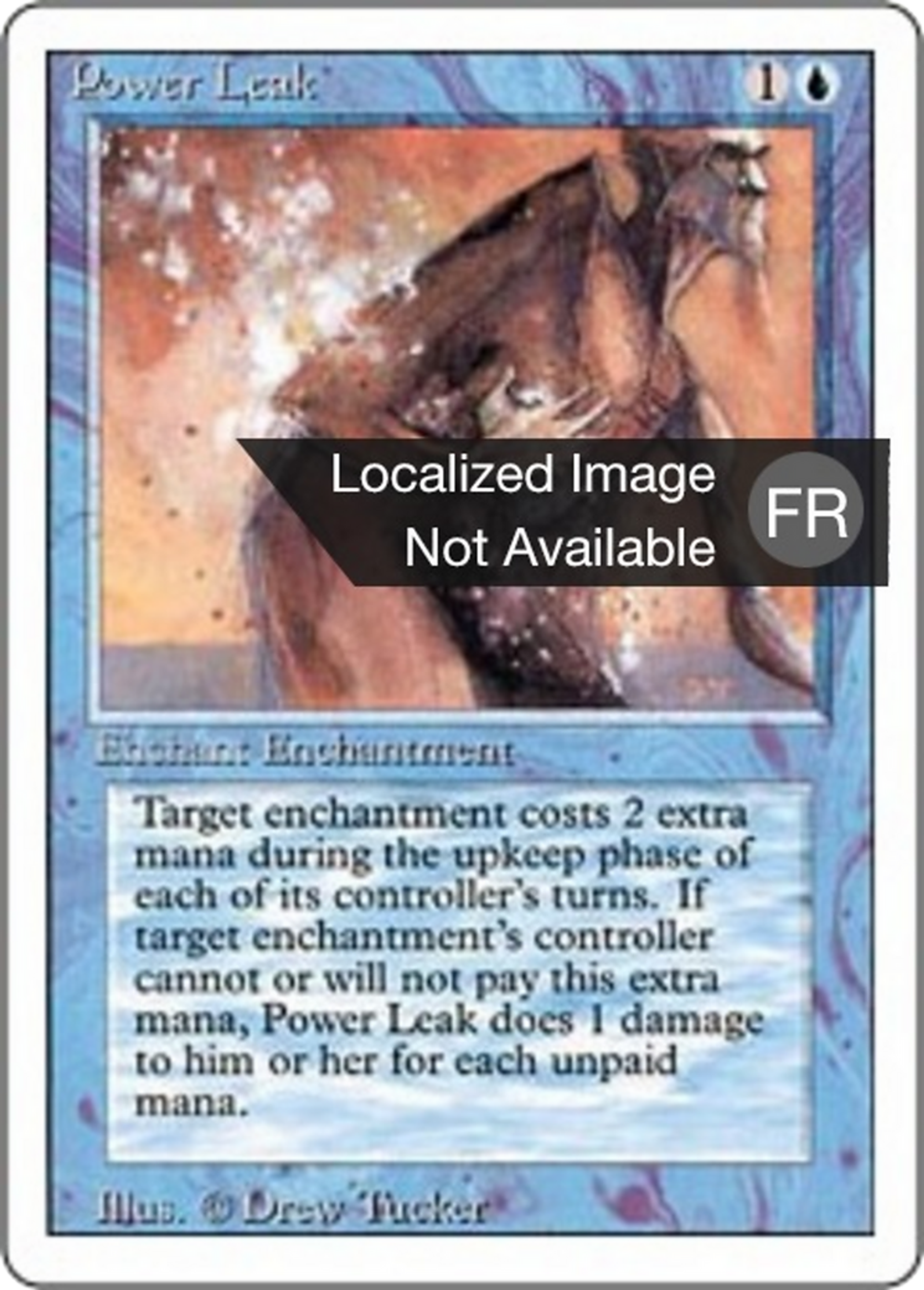 Power Leak — Foreign White Border — Magic: The Gathering
