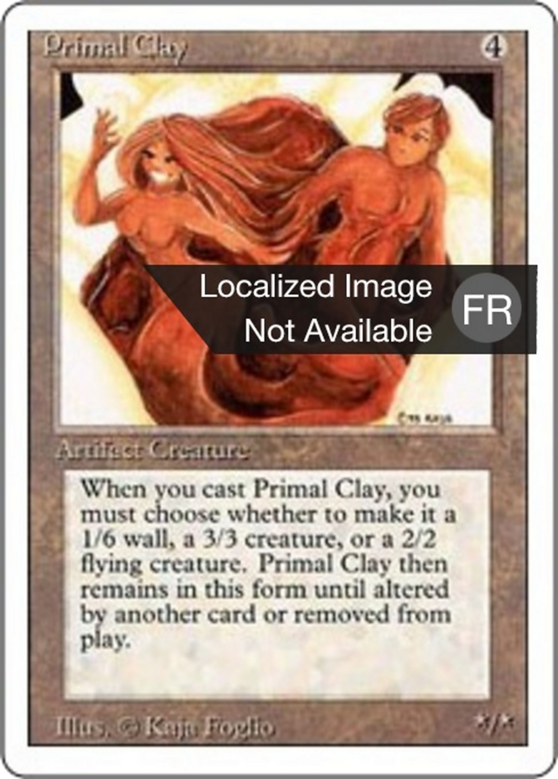 Primal Clay — Foreign White Border — Magic: The Gathering