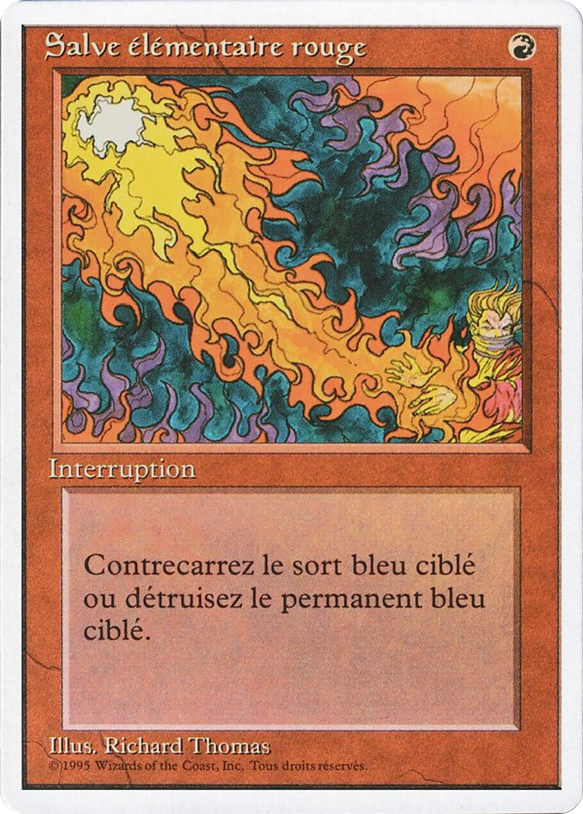 Salve élémentaire rouge — Foreign White Border — Magic: The Gathering