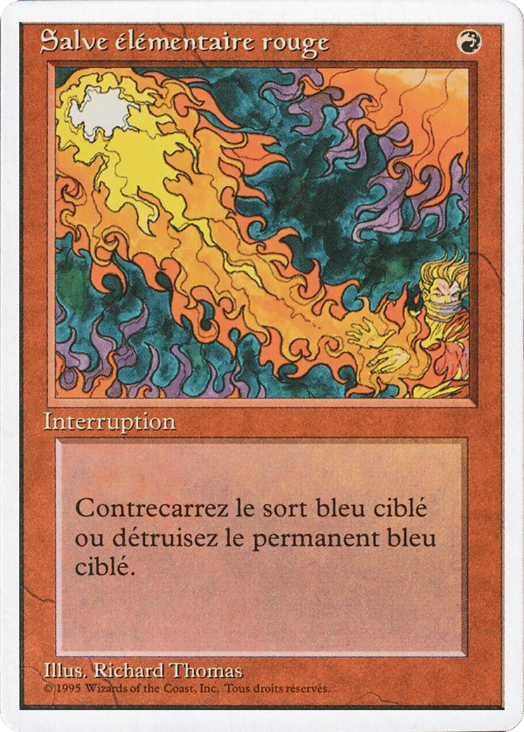 Red Elemental Blast — Foreign White Border — Magic: The Gathering