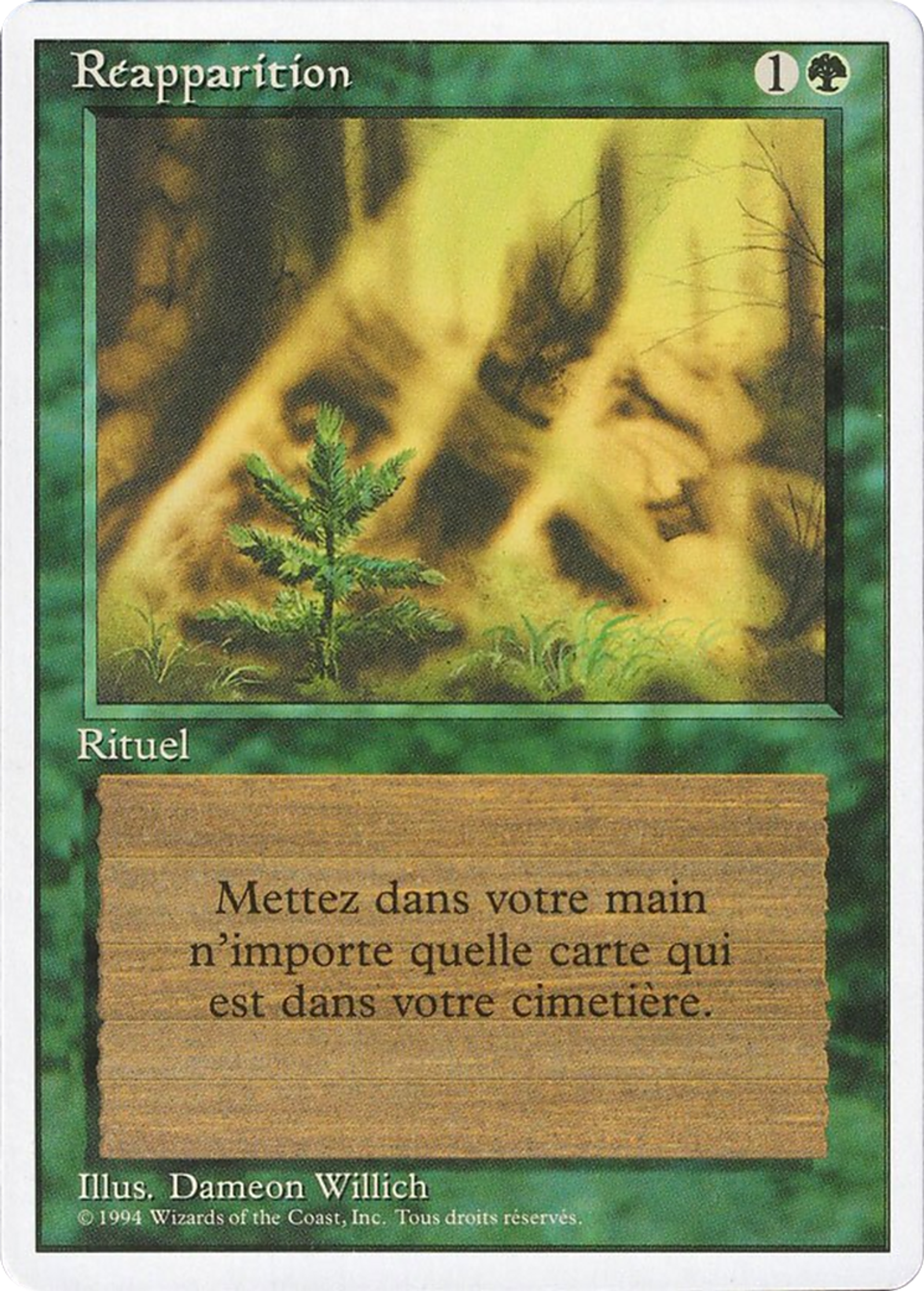 Regrowth — Foreign White Border — Magic: The Gathering