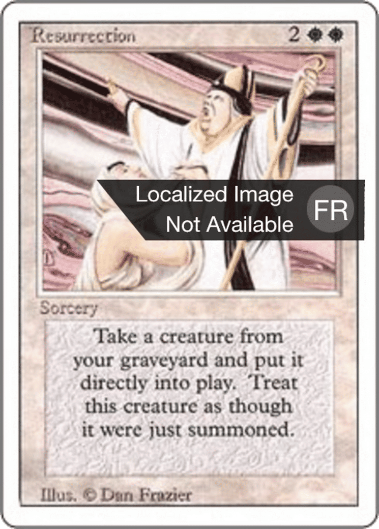 Resurrection — Foreign White Border — Magic: The Gathering