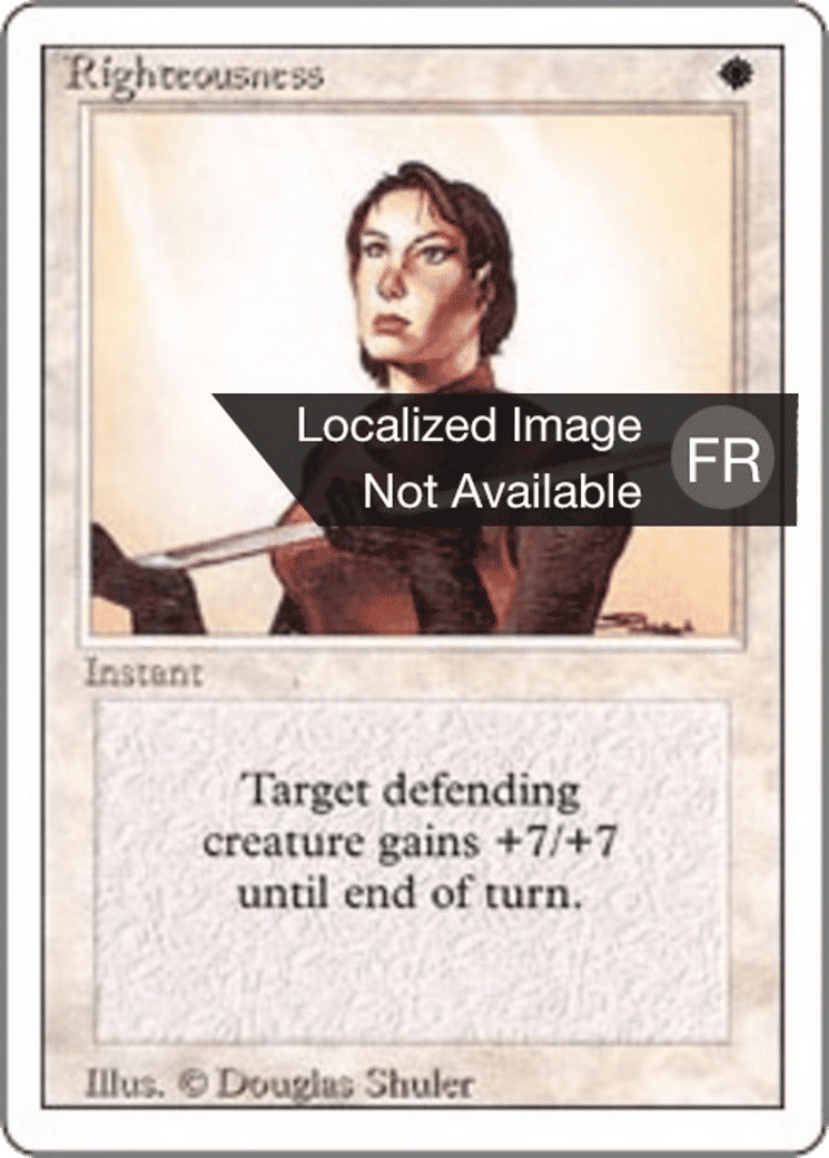 Righteousness — Foreign White Border — Magic: The Gathering
