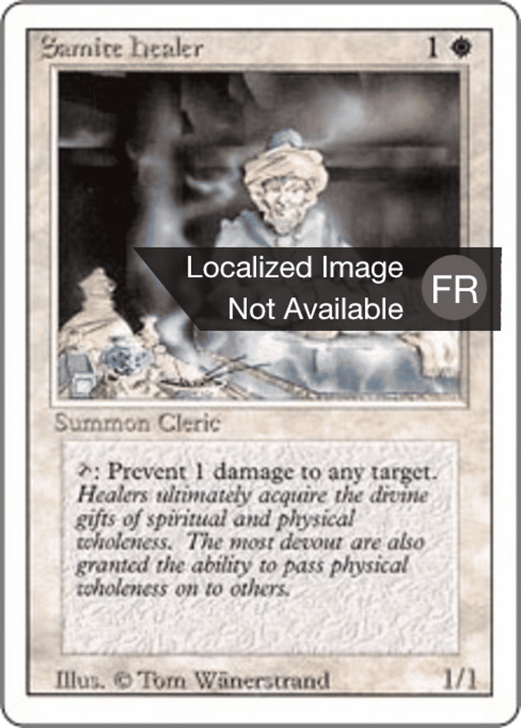 Samite Healer — Foreign White Border — Magic: The Gathering