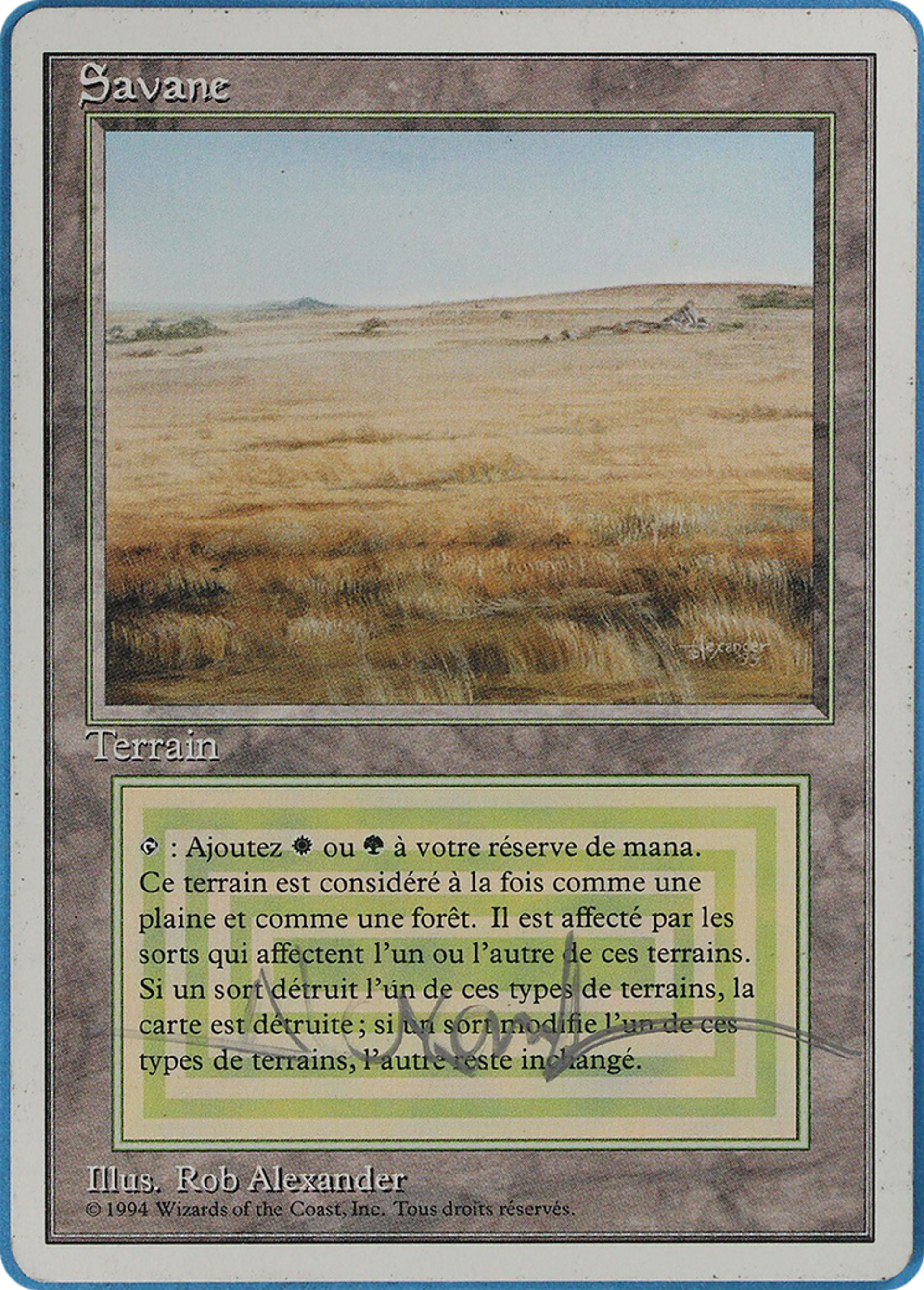 Savane — Foreign White Border — Magic: The Gathering