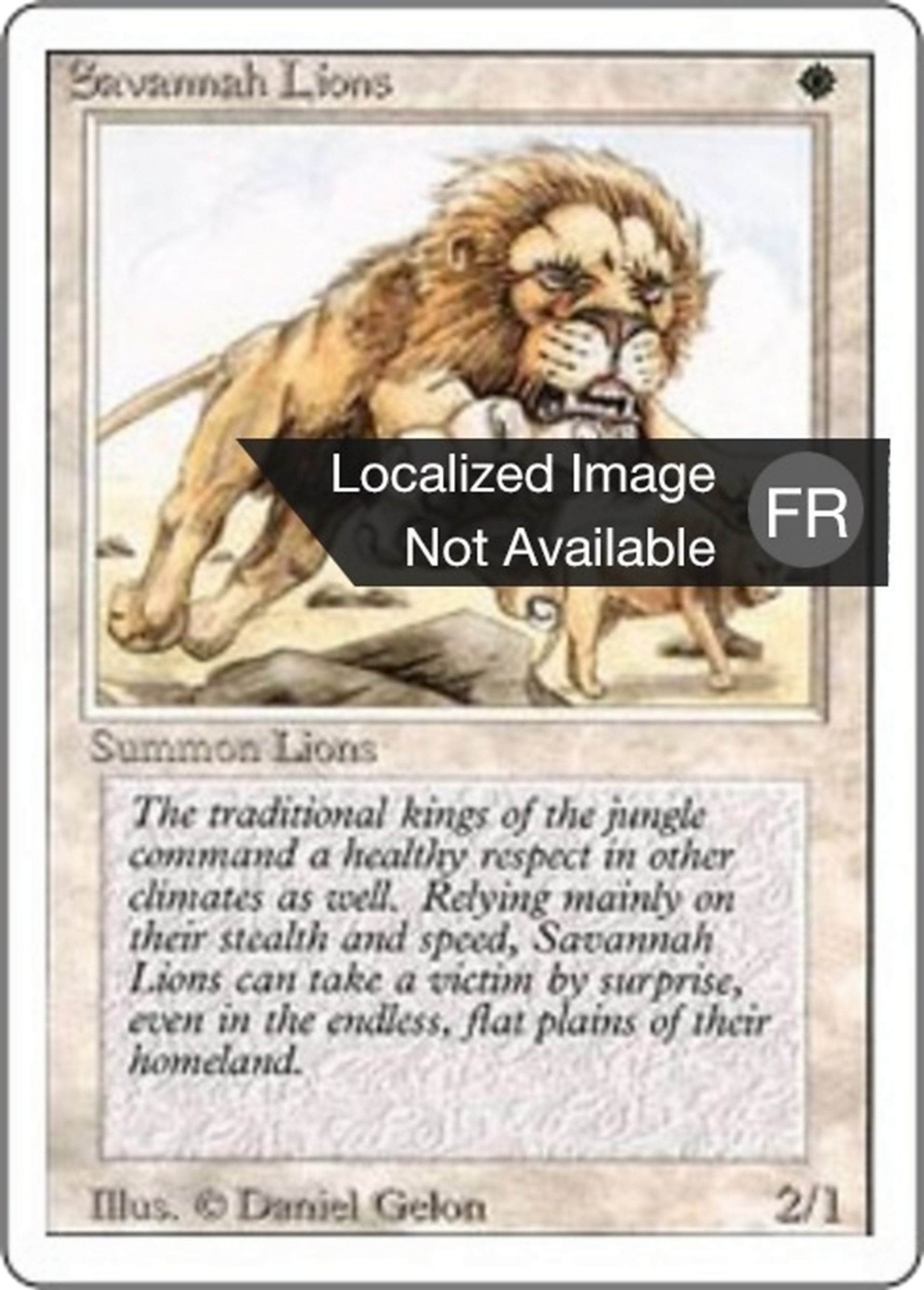 Savannah Lions — Foreign White Border — Magic: The Gathering