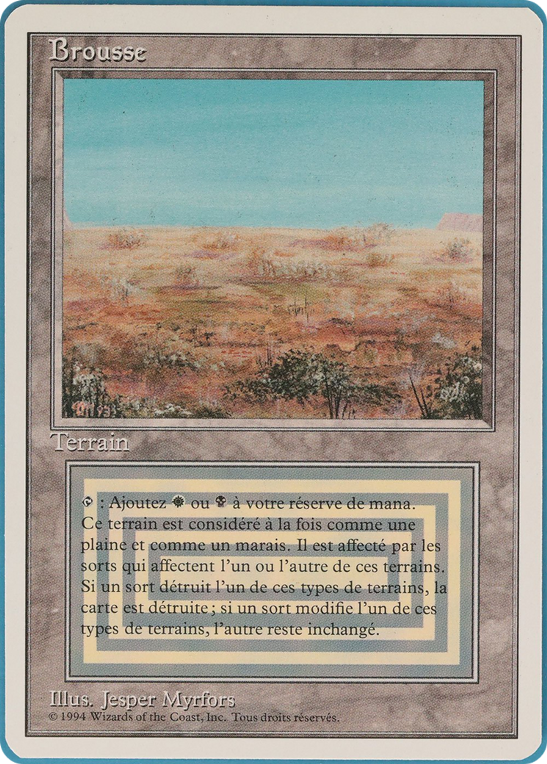 Scrubland — Foreign White Border — Magic: The Gathering