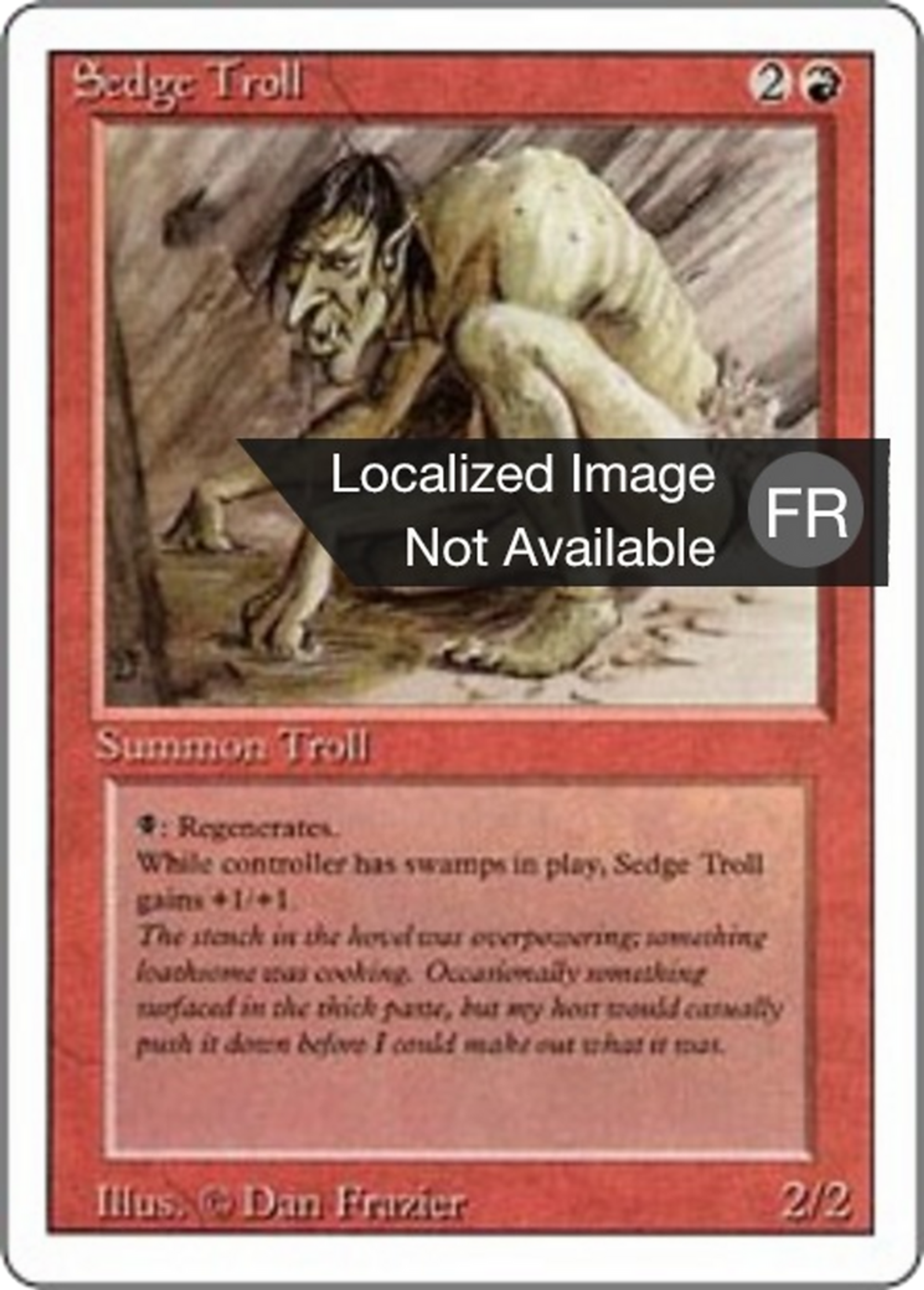 Troll fangeux — Foreign White Border — Magic: The Gathering