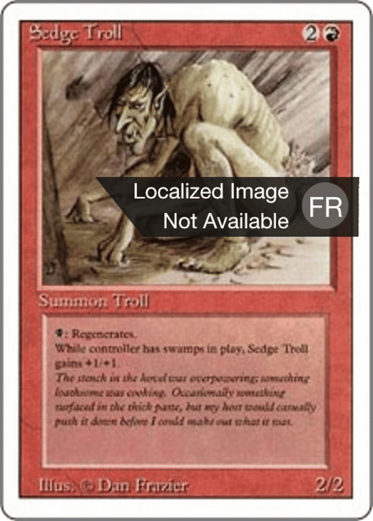 Sedge Troll — Foreign White Border — Magic: The Gathering