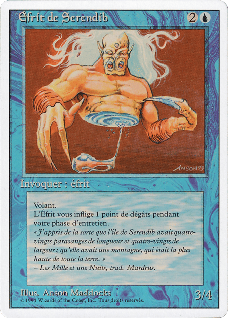 Serendib Efreet — Foreign White Border — Magic: The Gathering