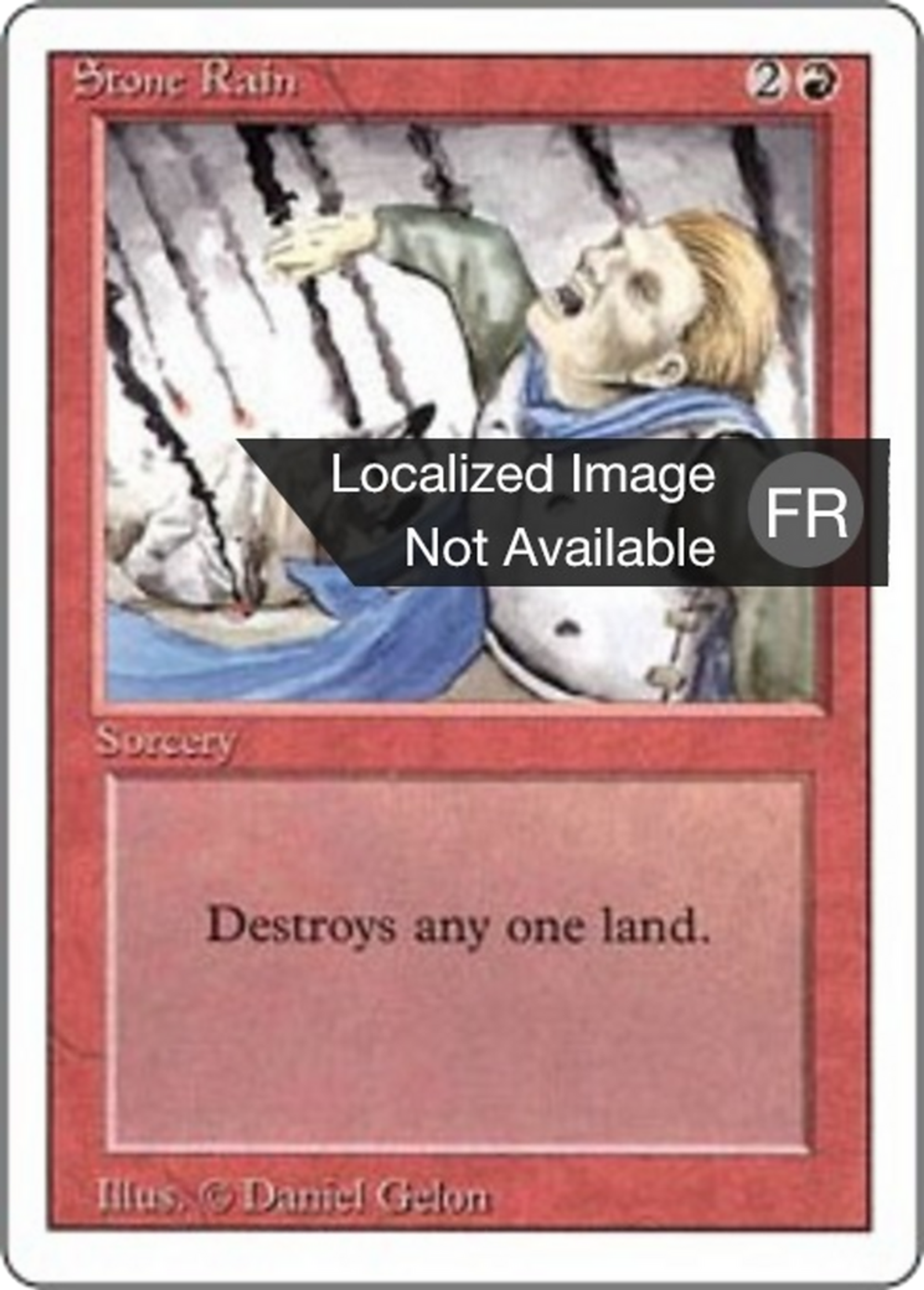 Stone Rain — Foreign White Border — Magic: The Gathering