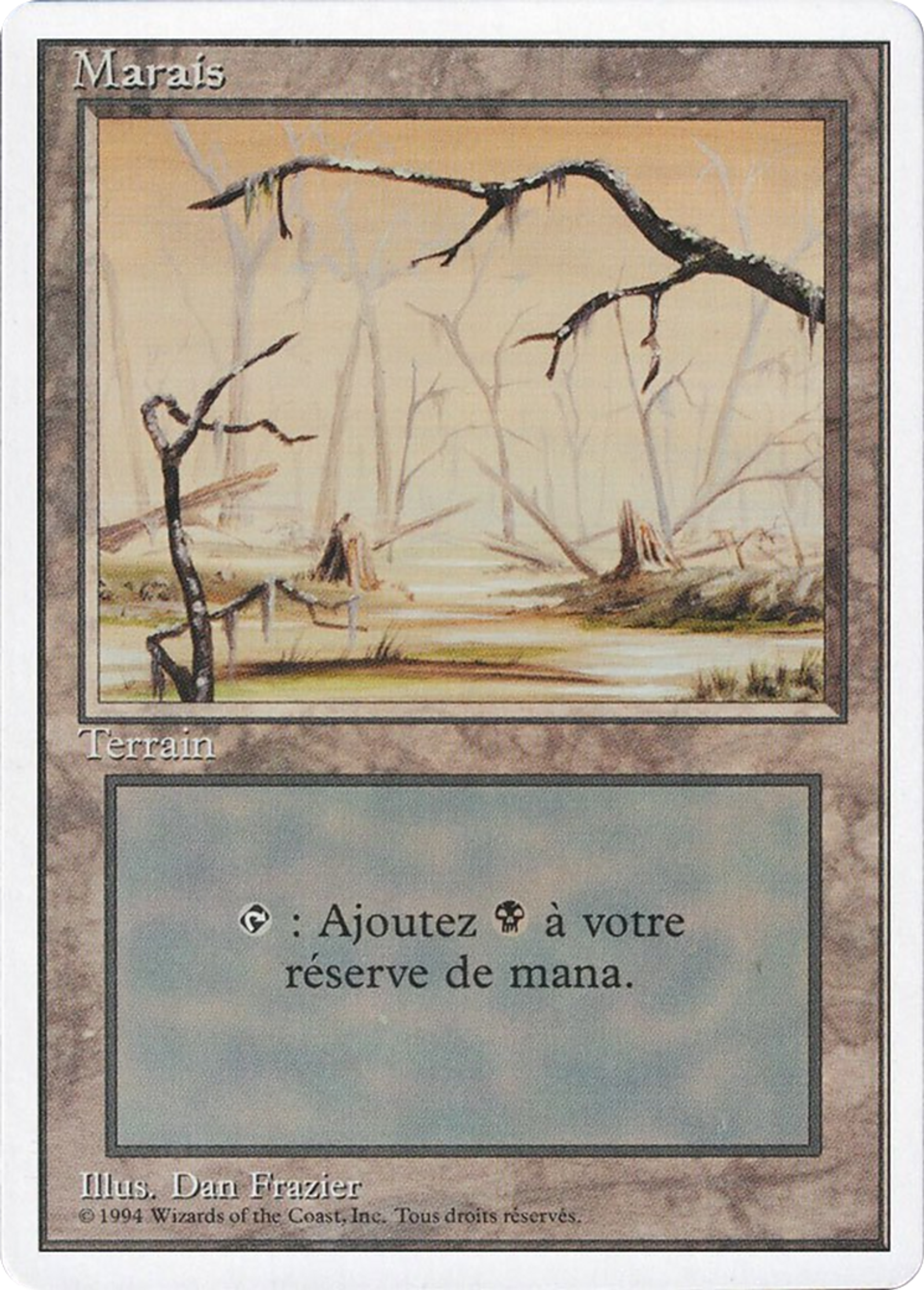 Swamp — Foreign White Border — Magic: The Gathering