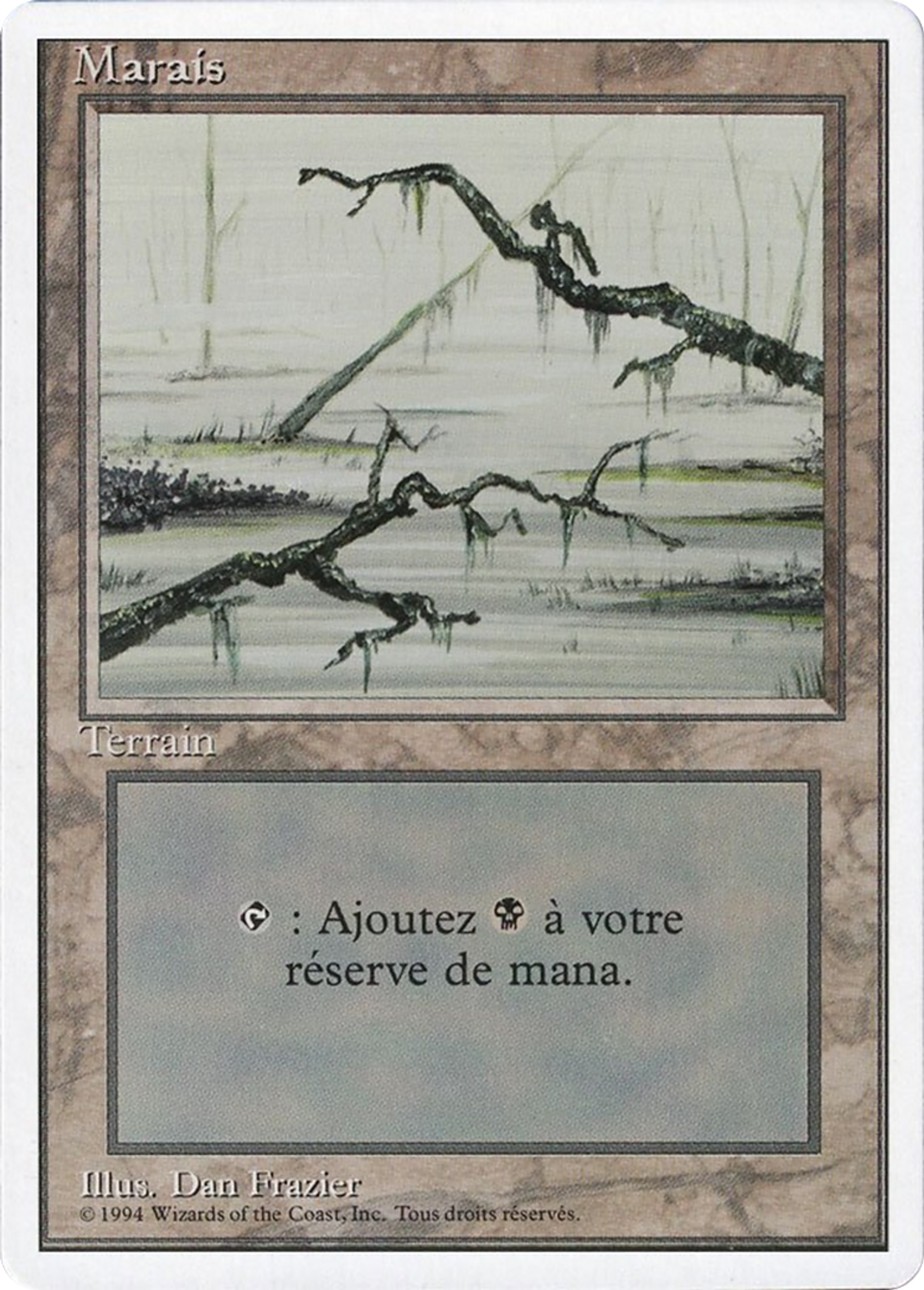 Swamp — Foreign White Border — Magic: The Gathering