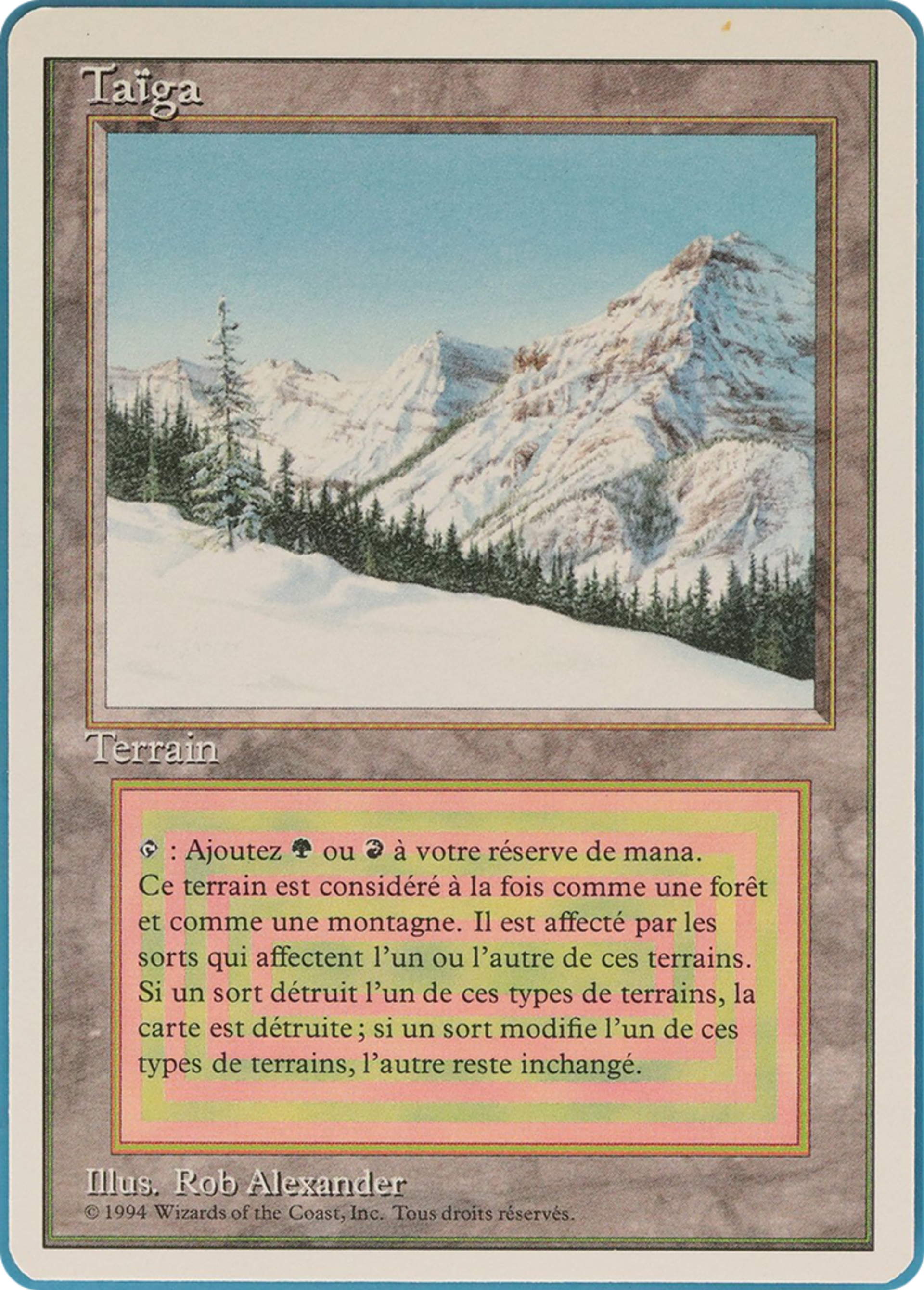 Taiga — Foreign White Border — Magic: The Gathering