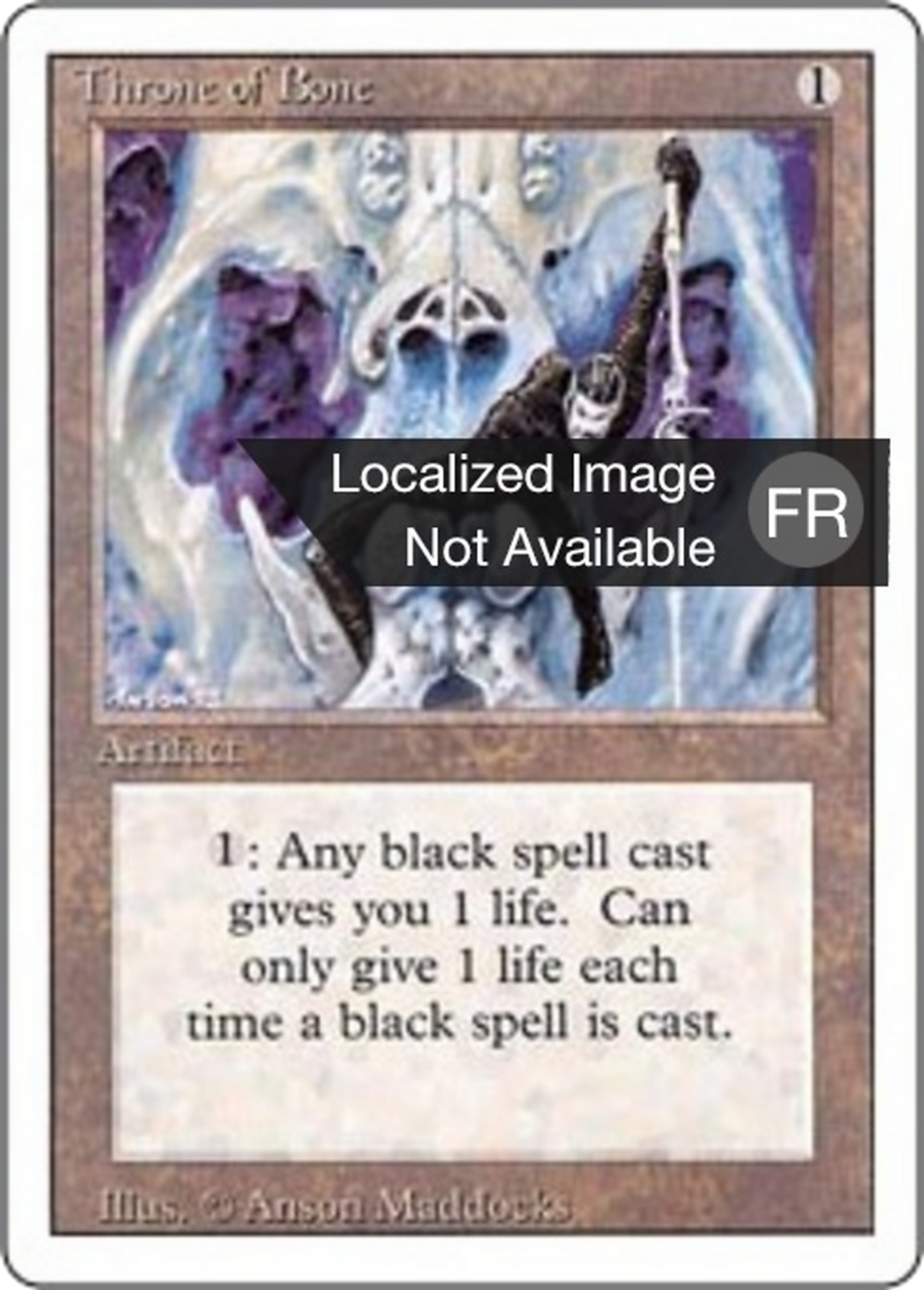 Trône d'os — Foreign White Border — Magic: The Gathering