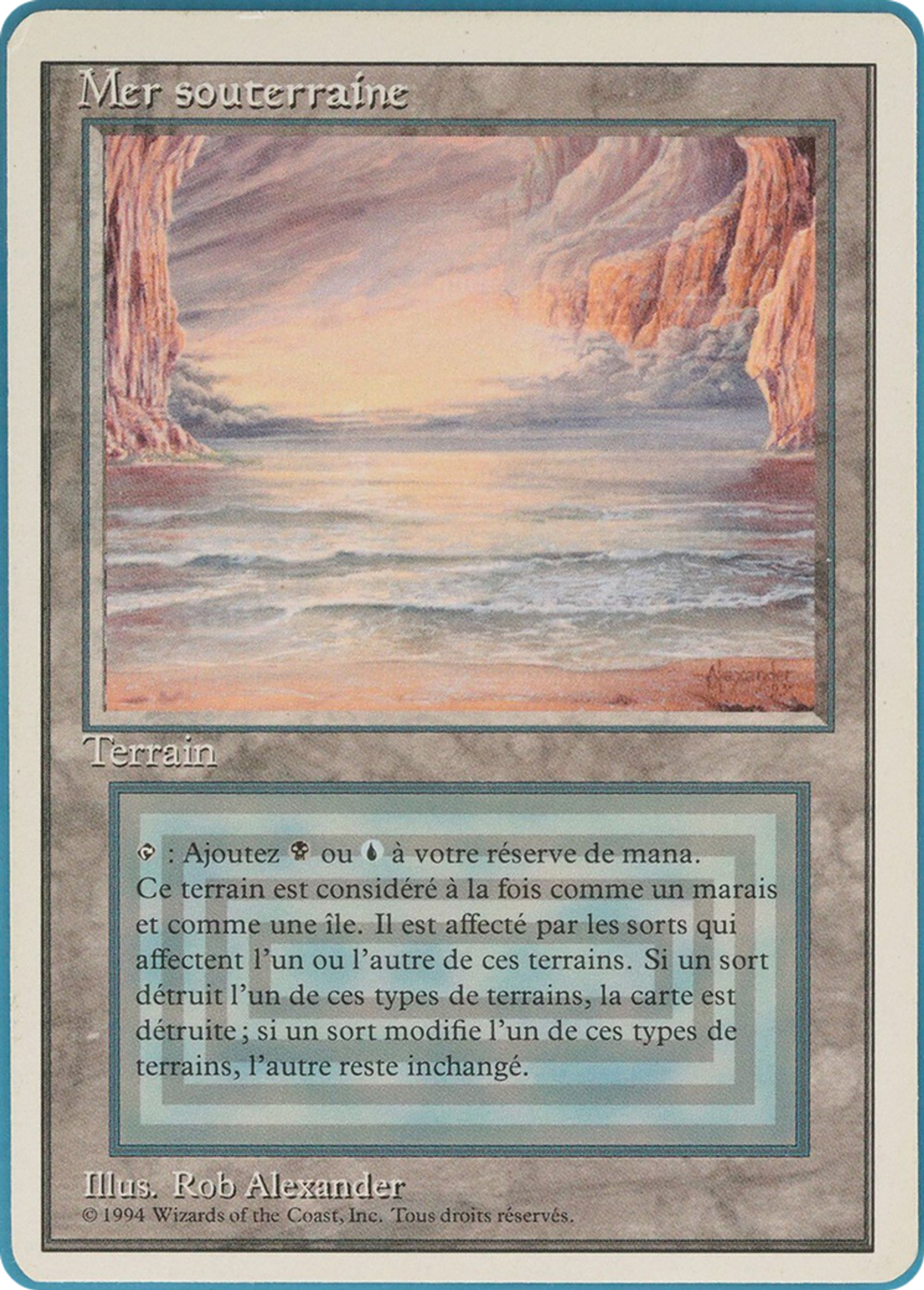 Underground Sea — Foreign White Border — Magic: The Gathering
