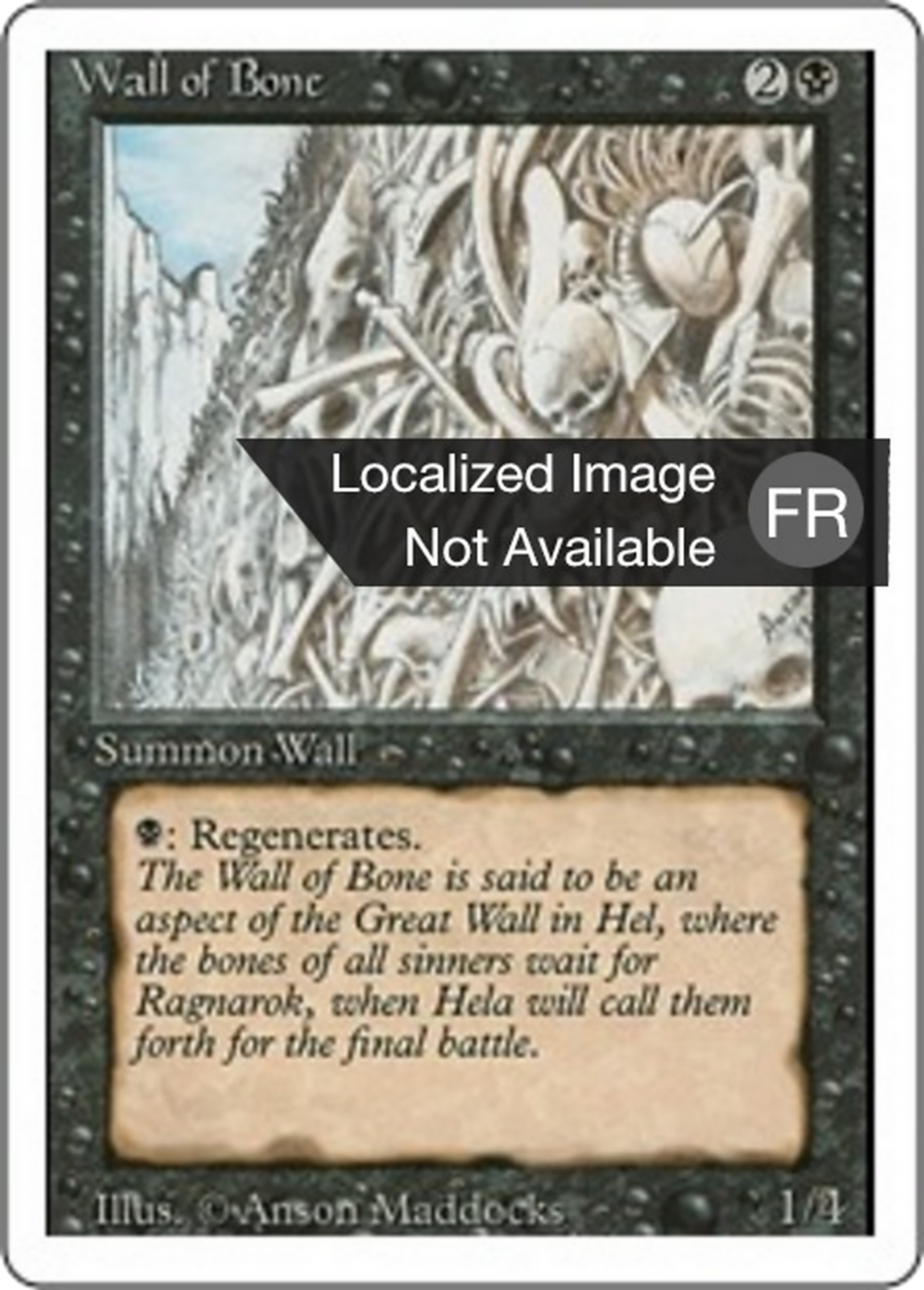 Wall of Bone — Foreign White Border — Magic: The Gathering