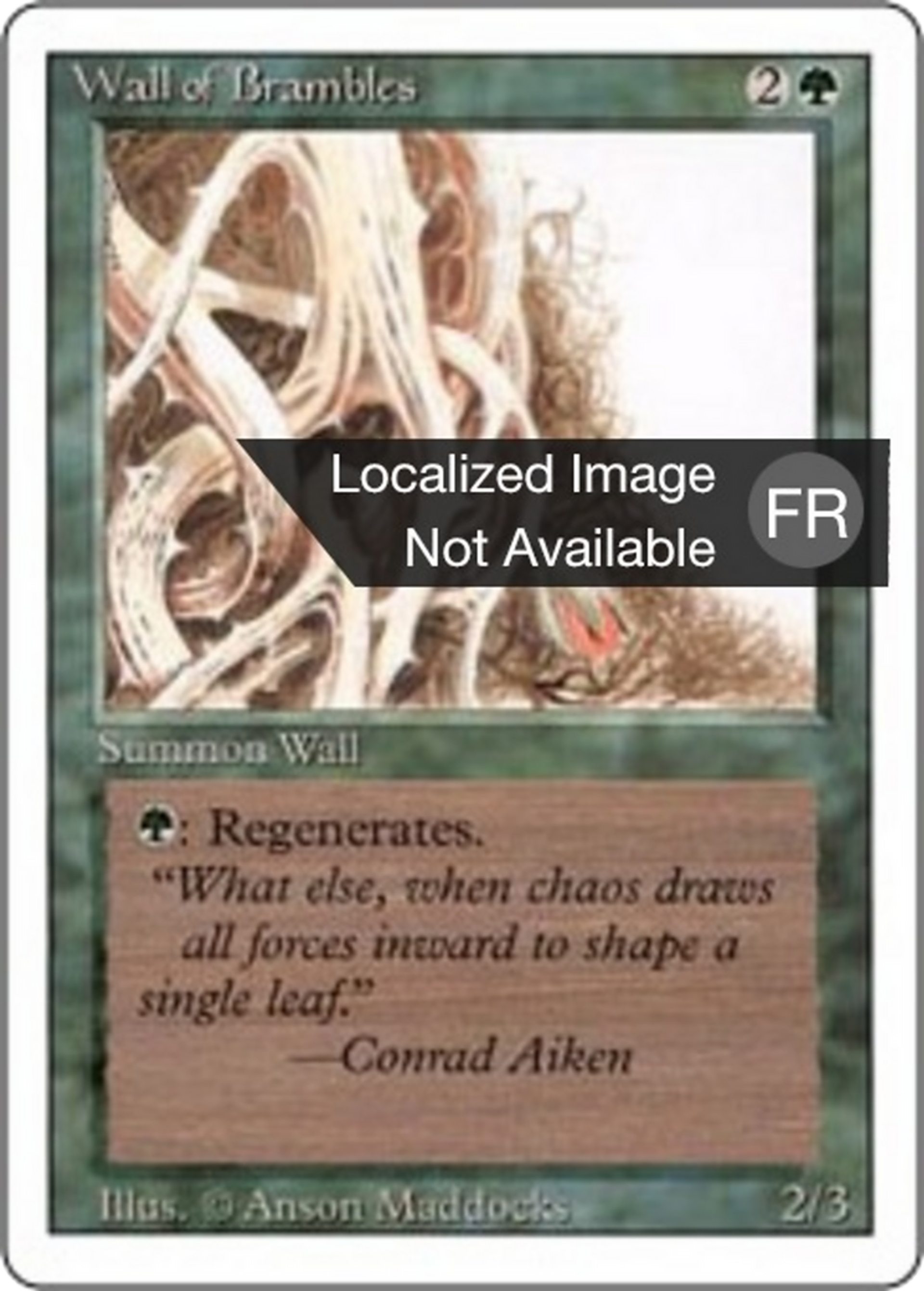 Wall of Brambles — Foreign White Border — Magic: The Gathering
