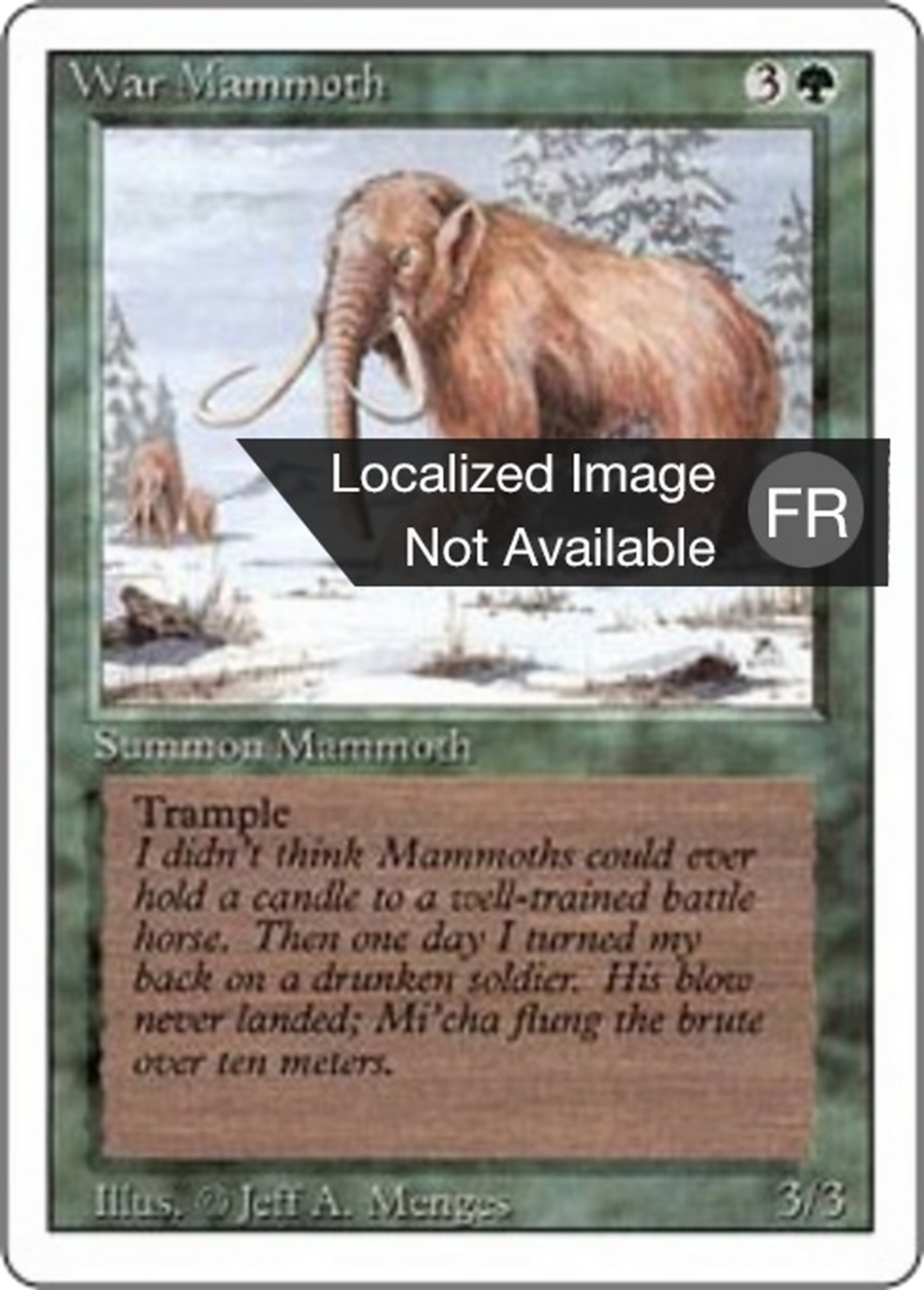 Mammouth de guerre — Foreign White Border — Magic: The Gathering