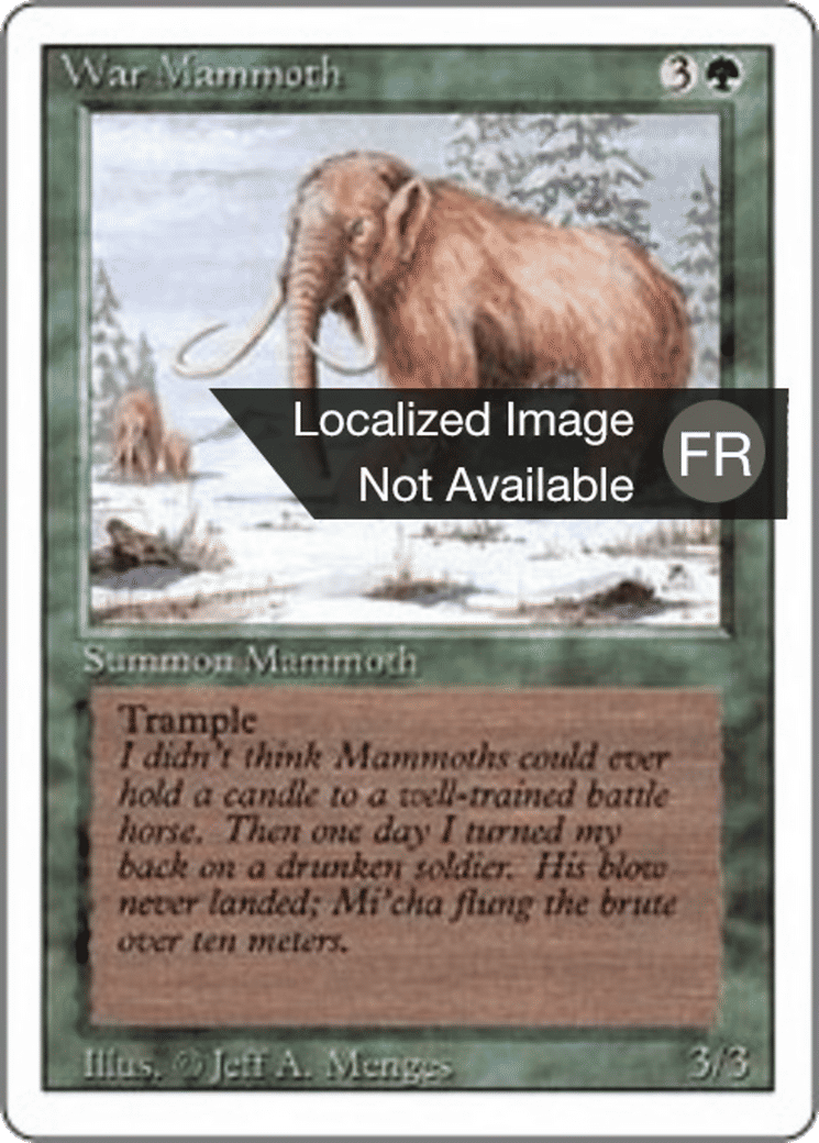 War Mammoth — Foreign White Border — Magic: The Gathering