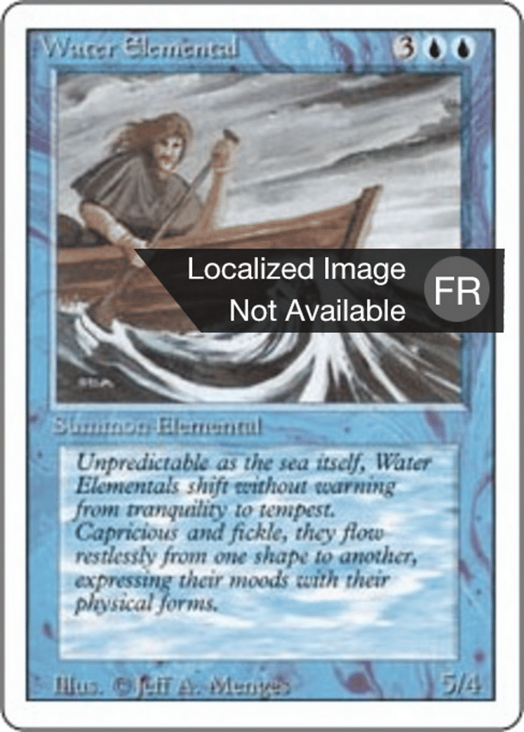 Water Elemental — Foreign White Border — Magic: The Gathering