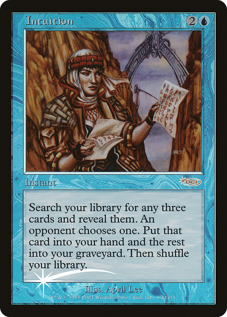 Intuition — Judge Gift Cards 2003 — Magic: The Gathering