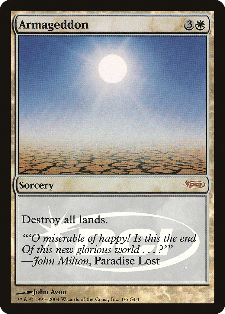 Armageddon — Judge Gift Cards 2004 — Magic: The Gathering
