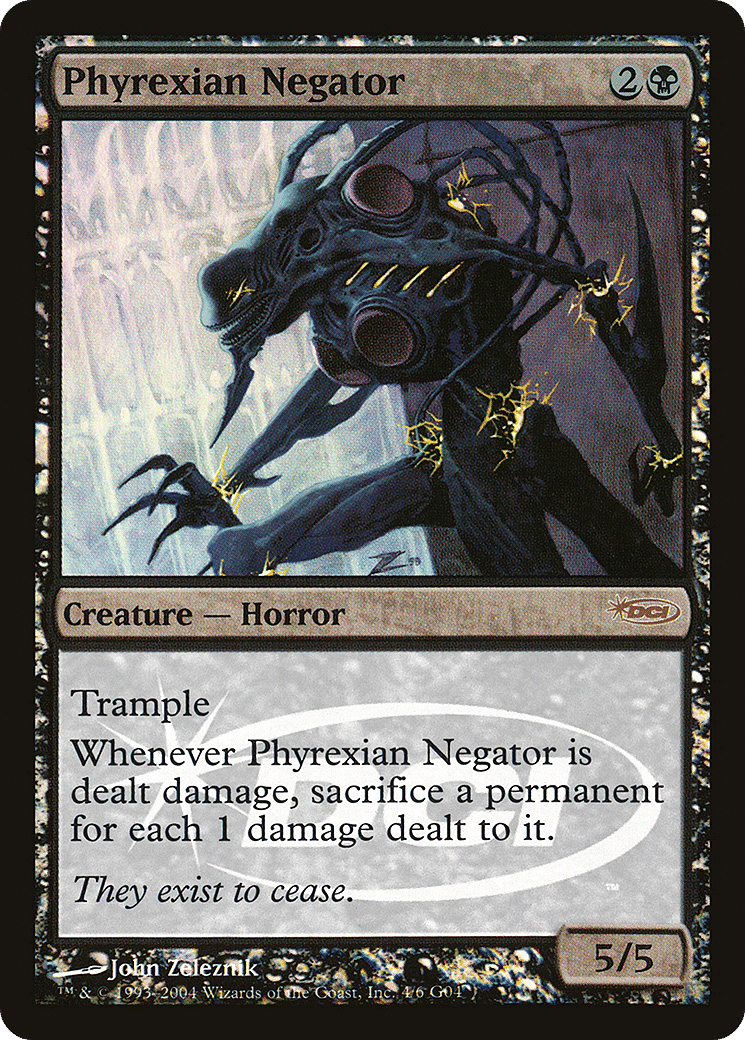 Phyrexian Negator — Judge Gift Cards 2004 — Magic: The Gathering
