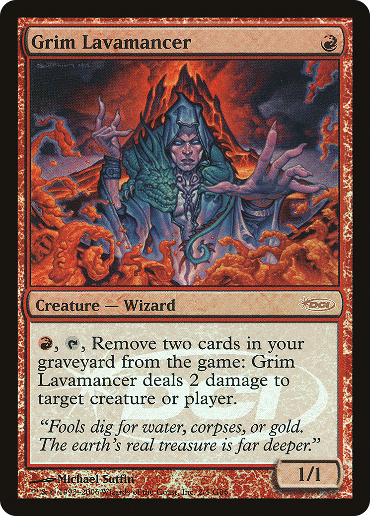 Grim Lavamancer — Judge Gift Cards 2006 — Magic: The Gathering