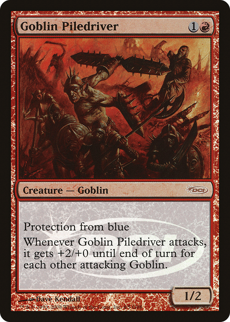 Goblin Piledriver — Judge Gift Cards 2008 — Magic: The Gathering