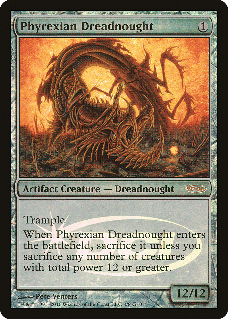 Phyrexian Dreadnought — Judge Gift Cards 2010 — Magic: The Gathering